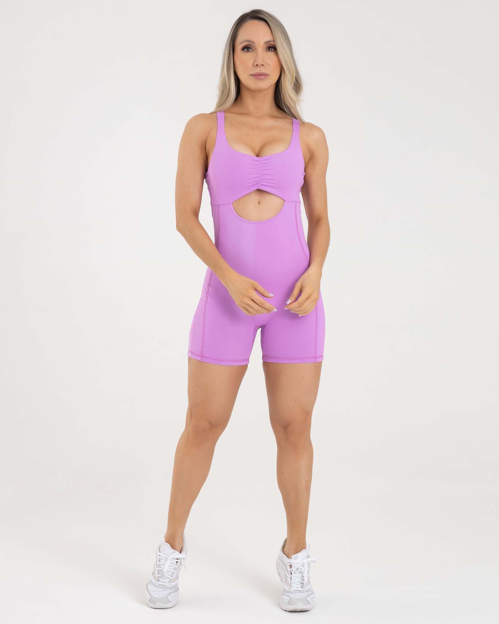 Enterizo short rosa orquidea aurora FIBER