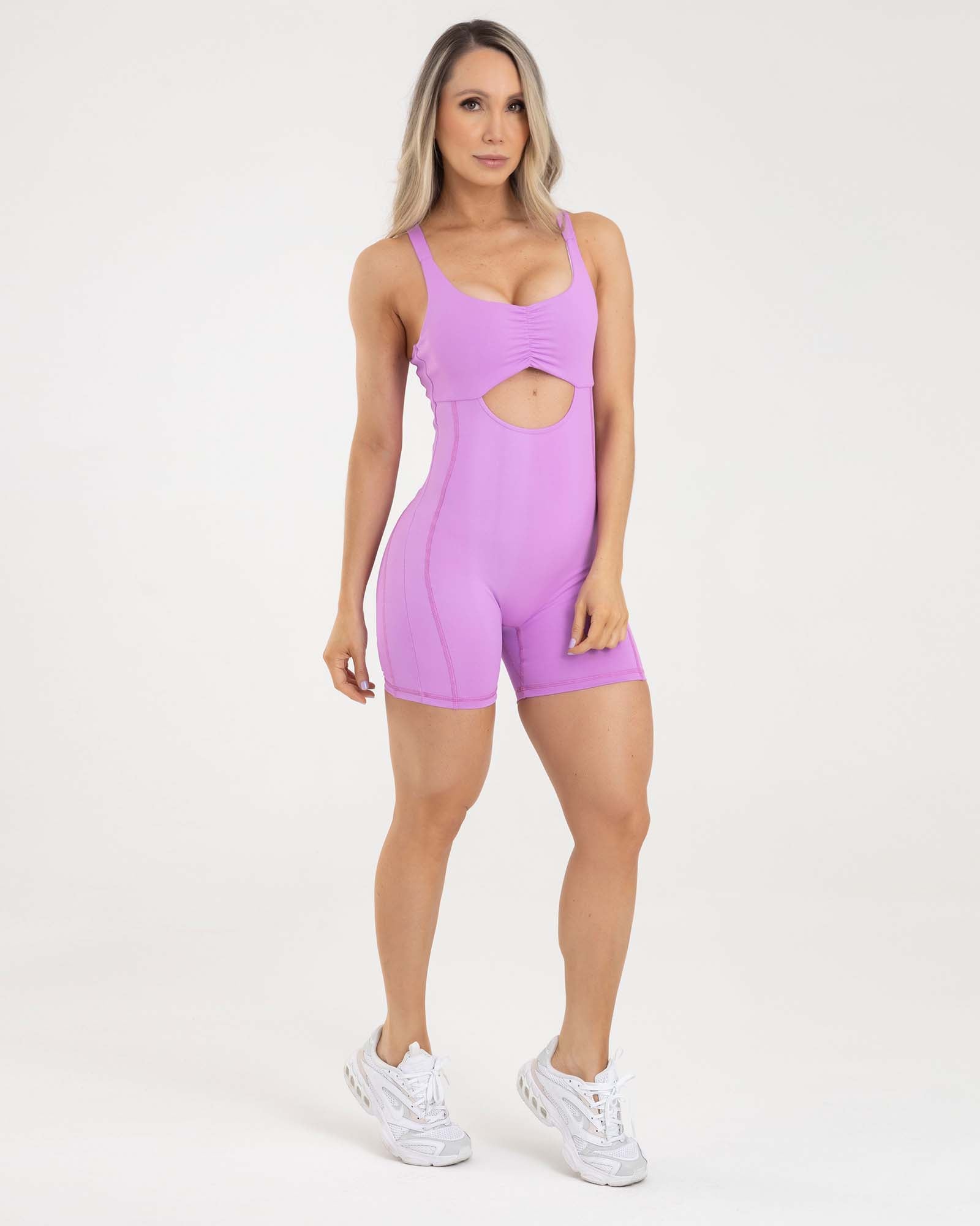 Enterizo short rosa orquidea aurora FIBER