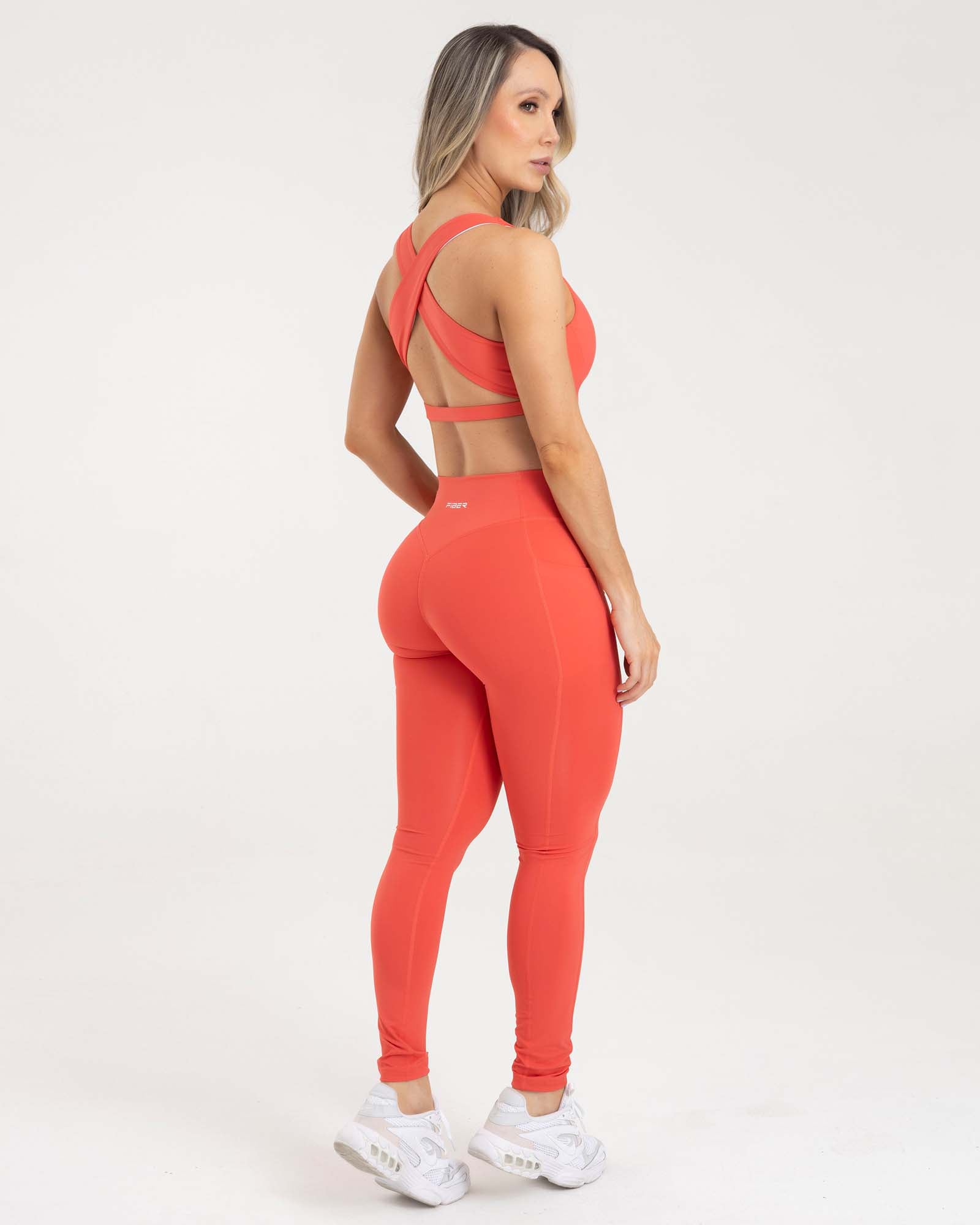 Leggings rojo aurora FIBER