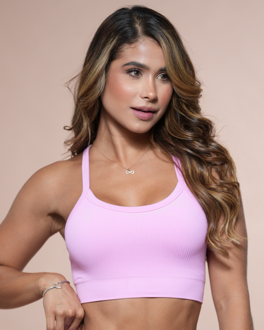 Top seamless rosa aurora FIBER