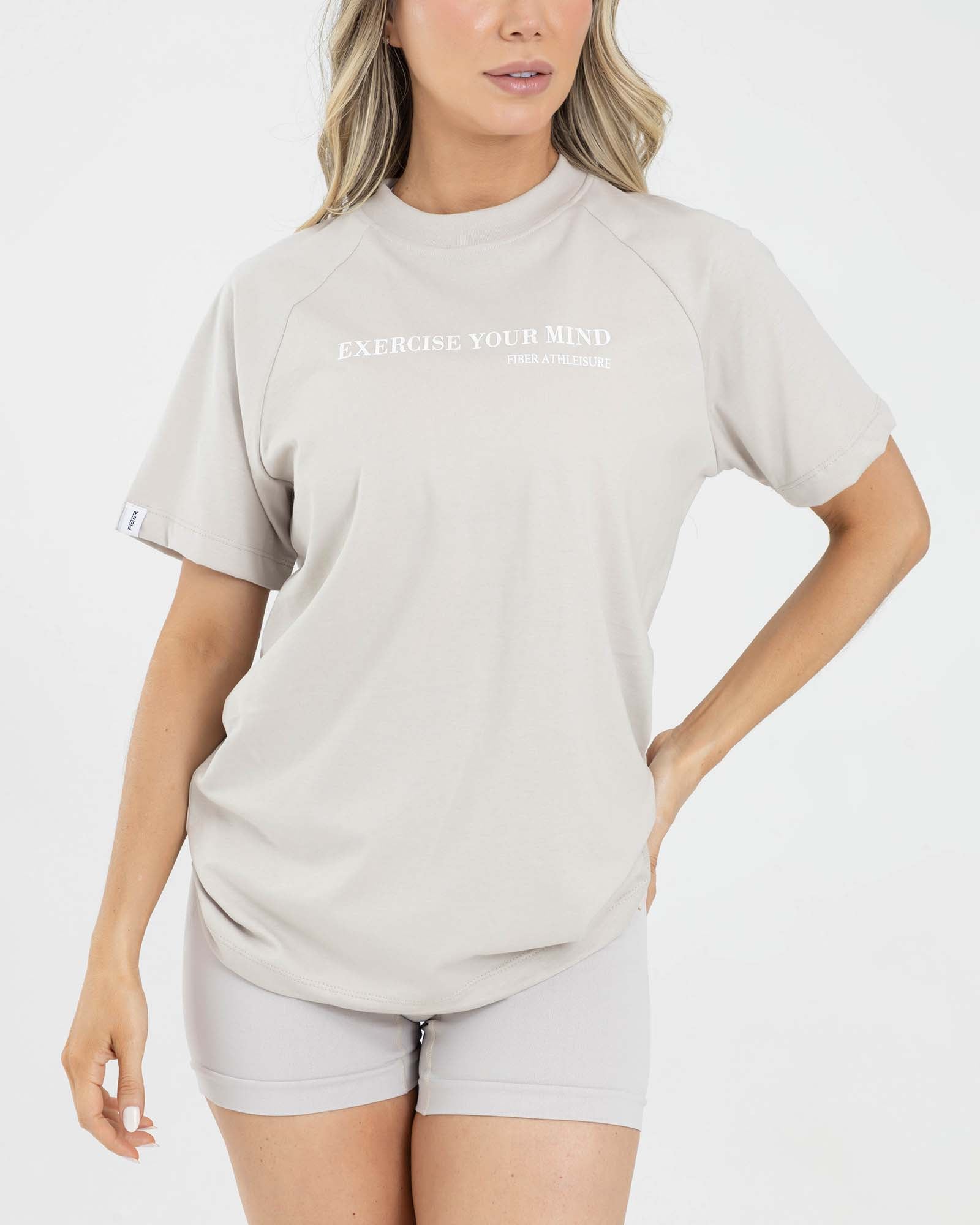 Camiseta beige FIBER fluir SoftTrace