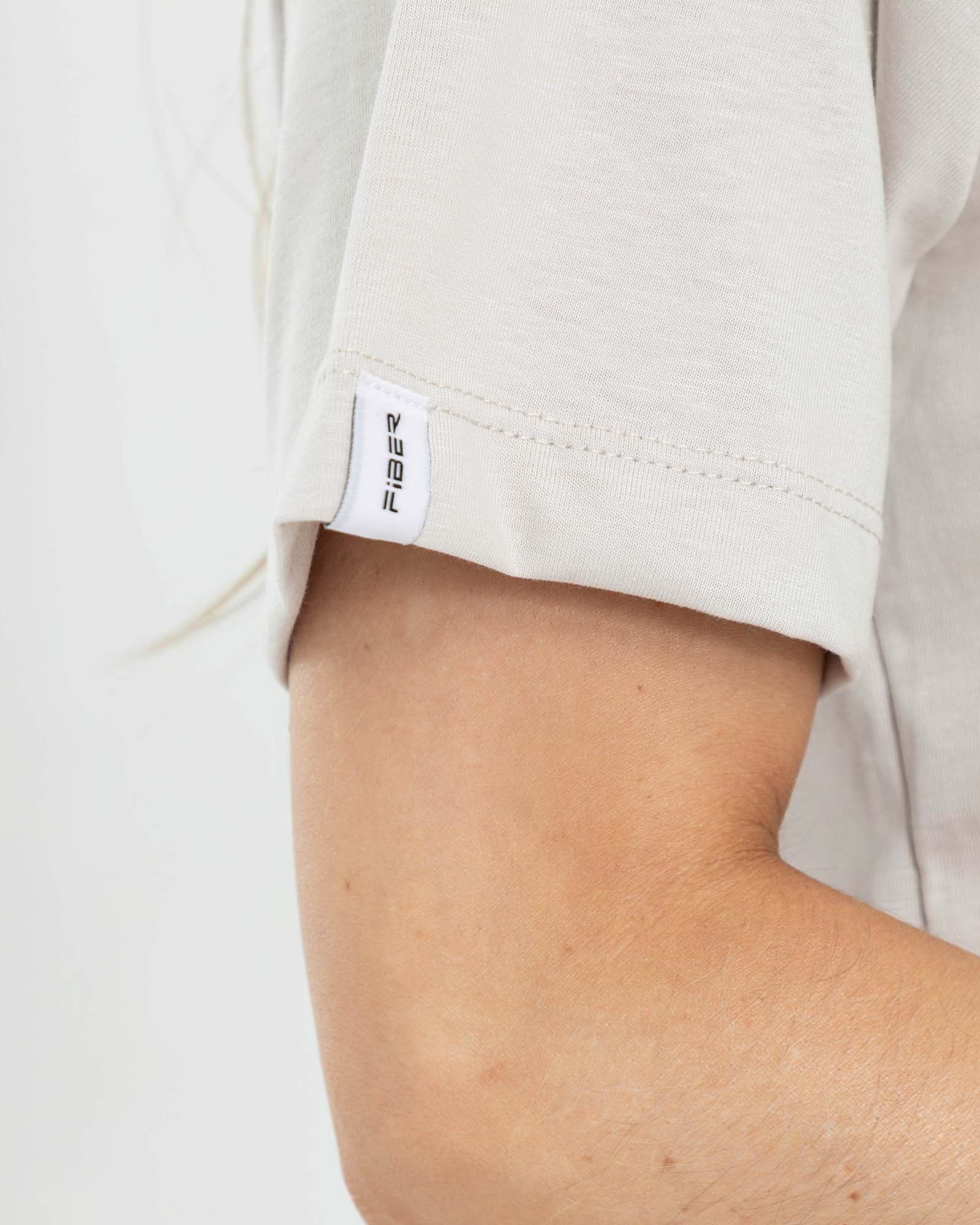 Camiseta beige FIBER fluir SoftTrace