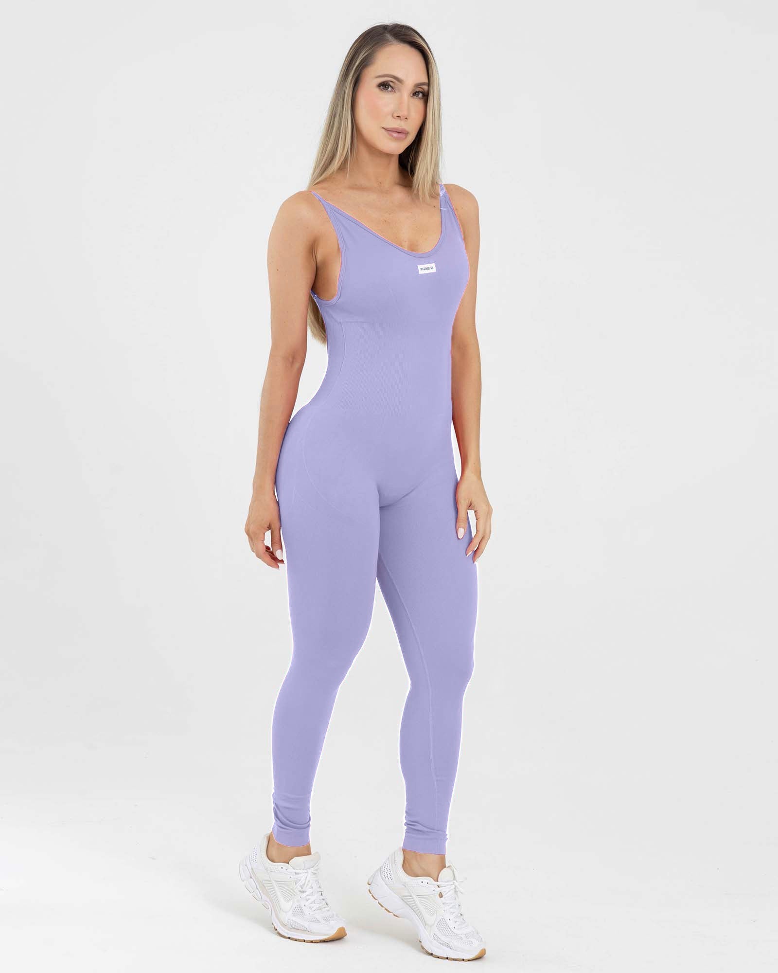 Enterizo largo sin costuras lila claro FIBER fluir MotionSkin