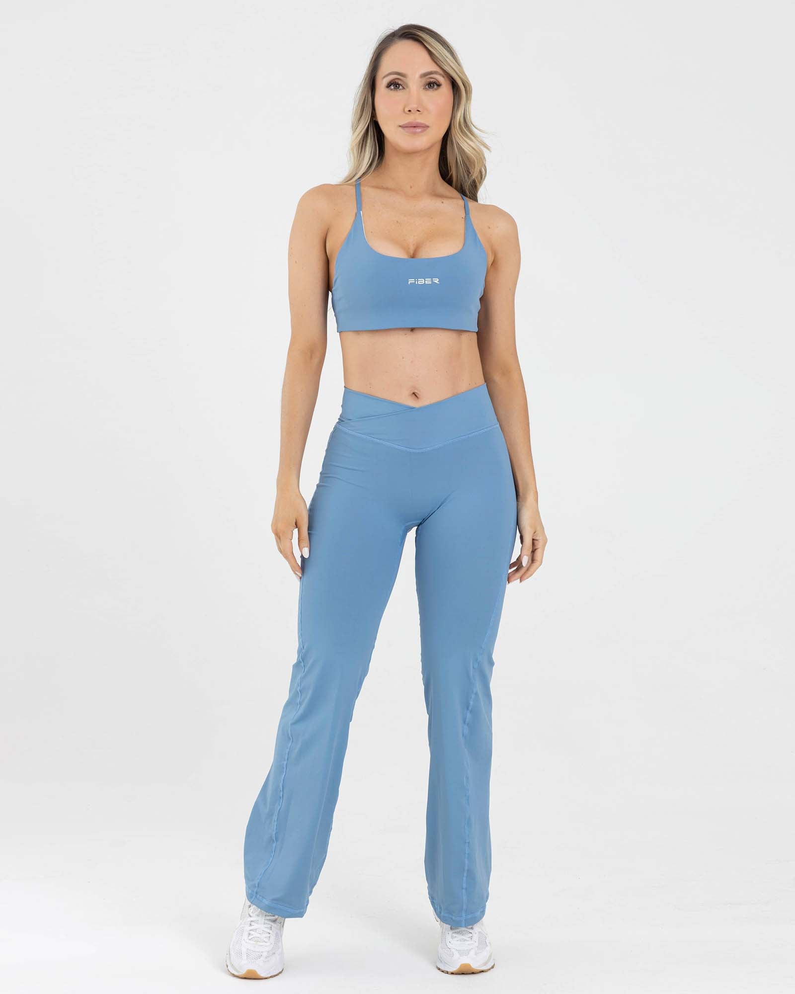 Leggings azul neblina FIBER fluir CoreWrap