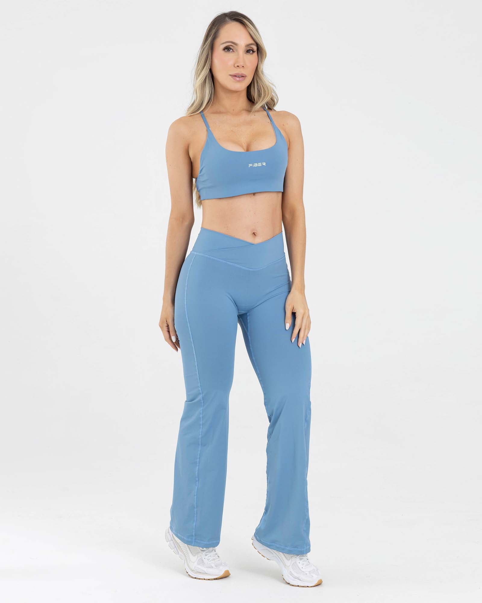 Leggings azul neblina FIBER fluir CoreWrap