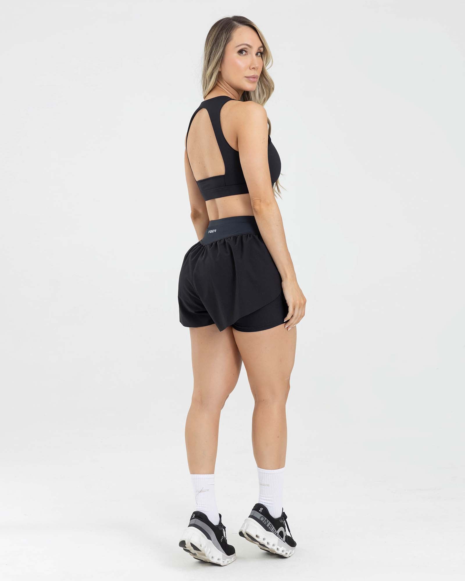 Short running negro FIBER fluir AirRun