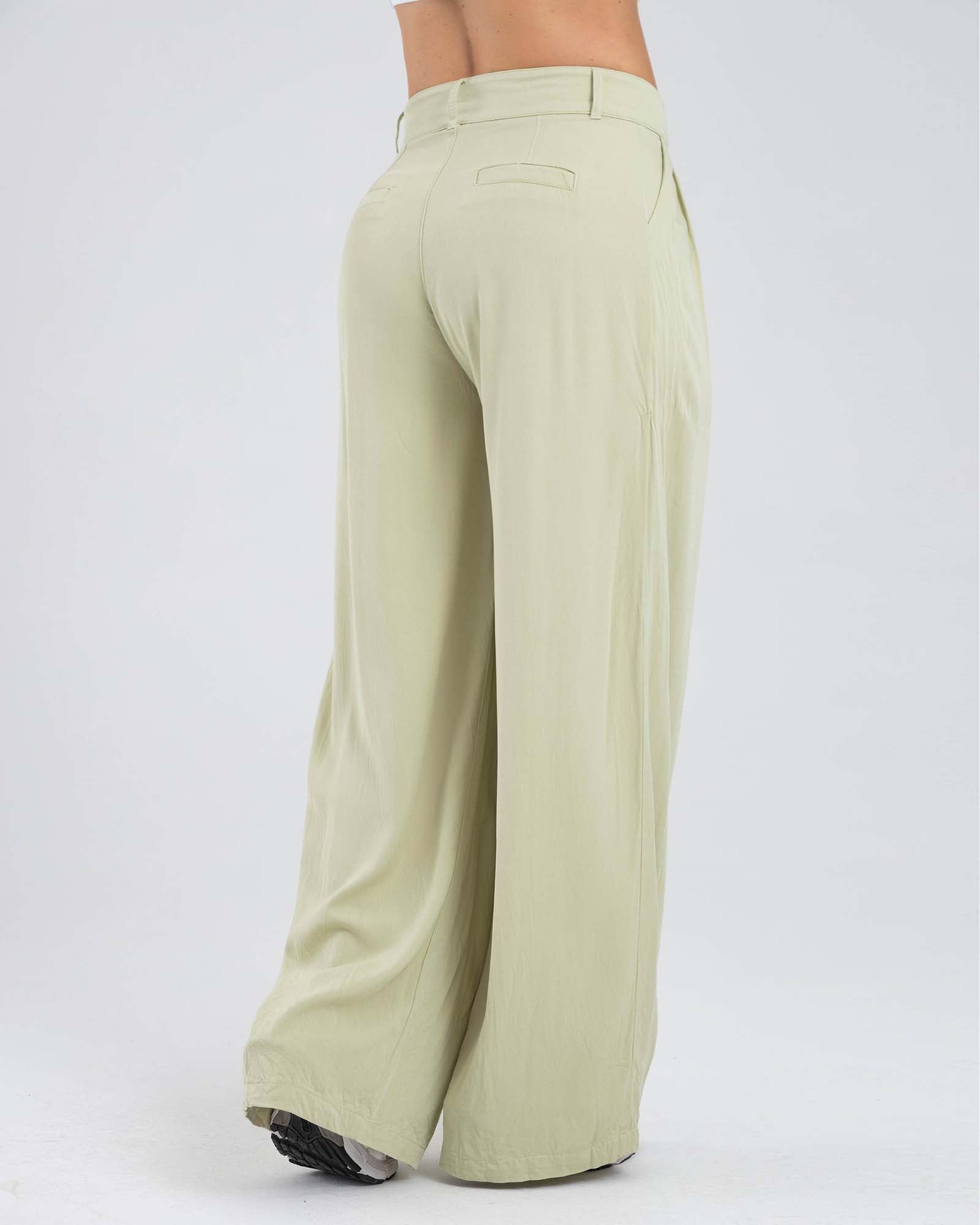 Pantalon casual verde golden hour FIBER