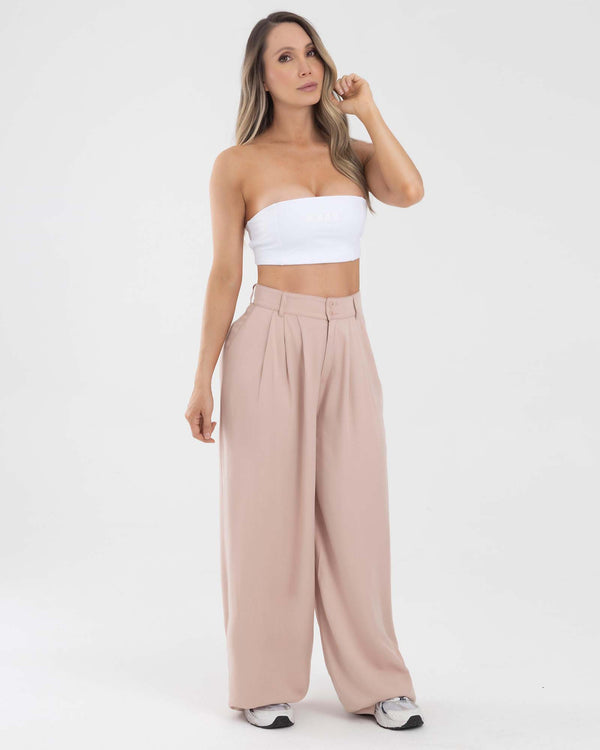 Pantalon casual beige blush golden hour FIBER