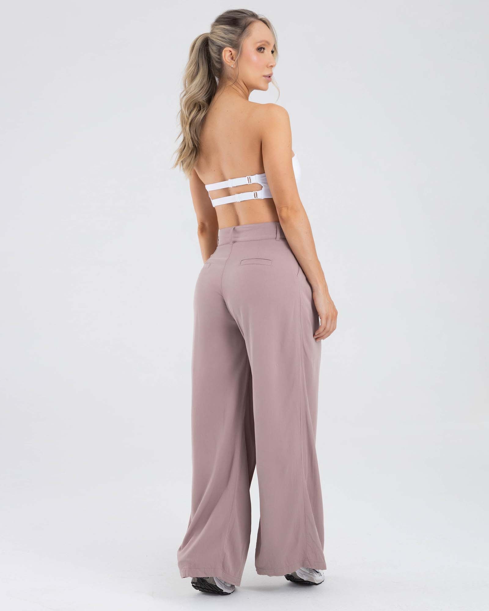 Pantalon casual mora malva golden hour FIBER