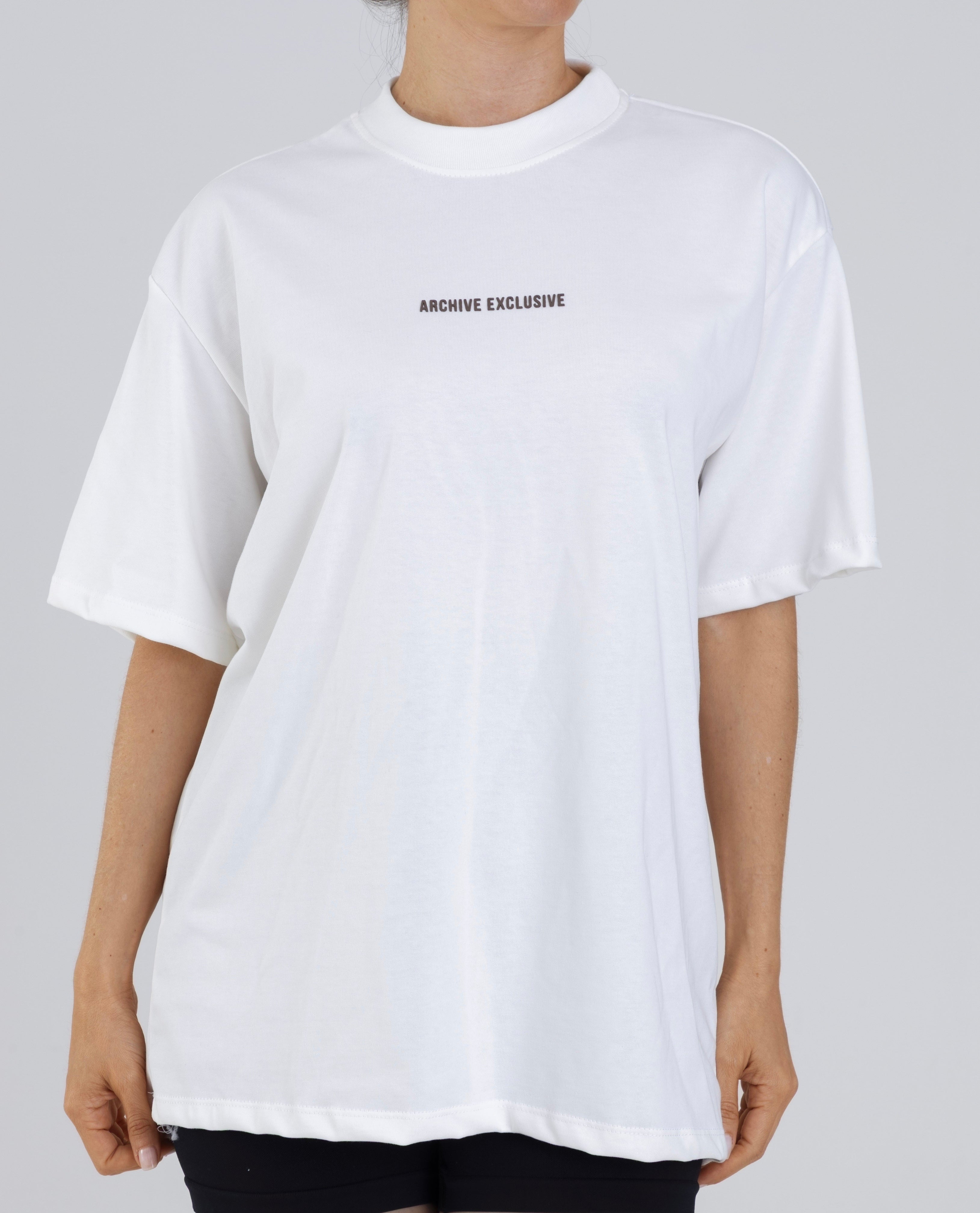 Camiseta oversize coffe marfil vainilla offline FIBER