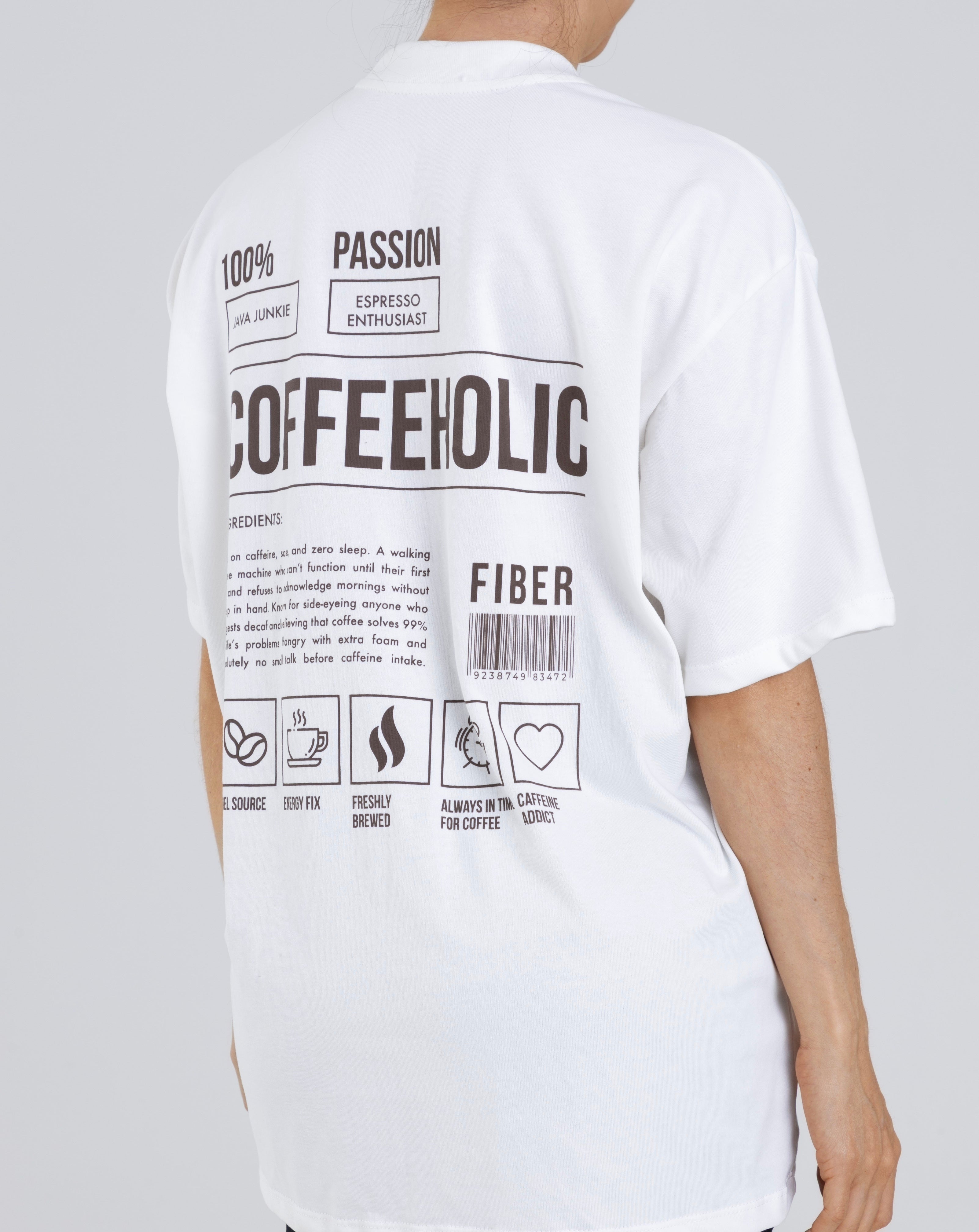 Camiseta oversize coffe marfil vainilla offline FIBER