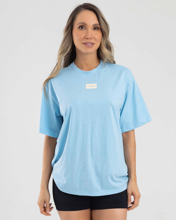 Camiseta oversize azul star active luxe FIBER