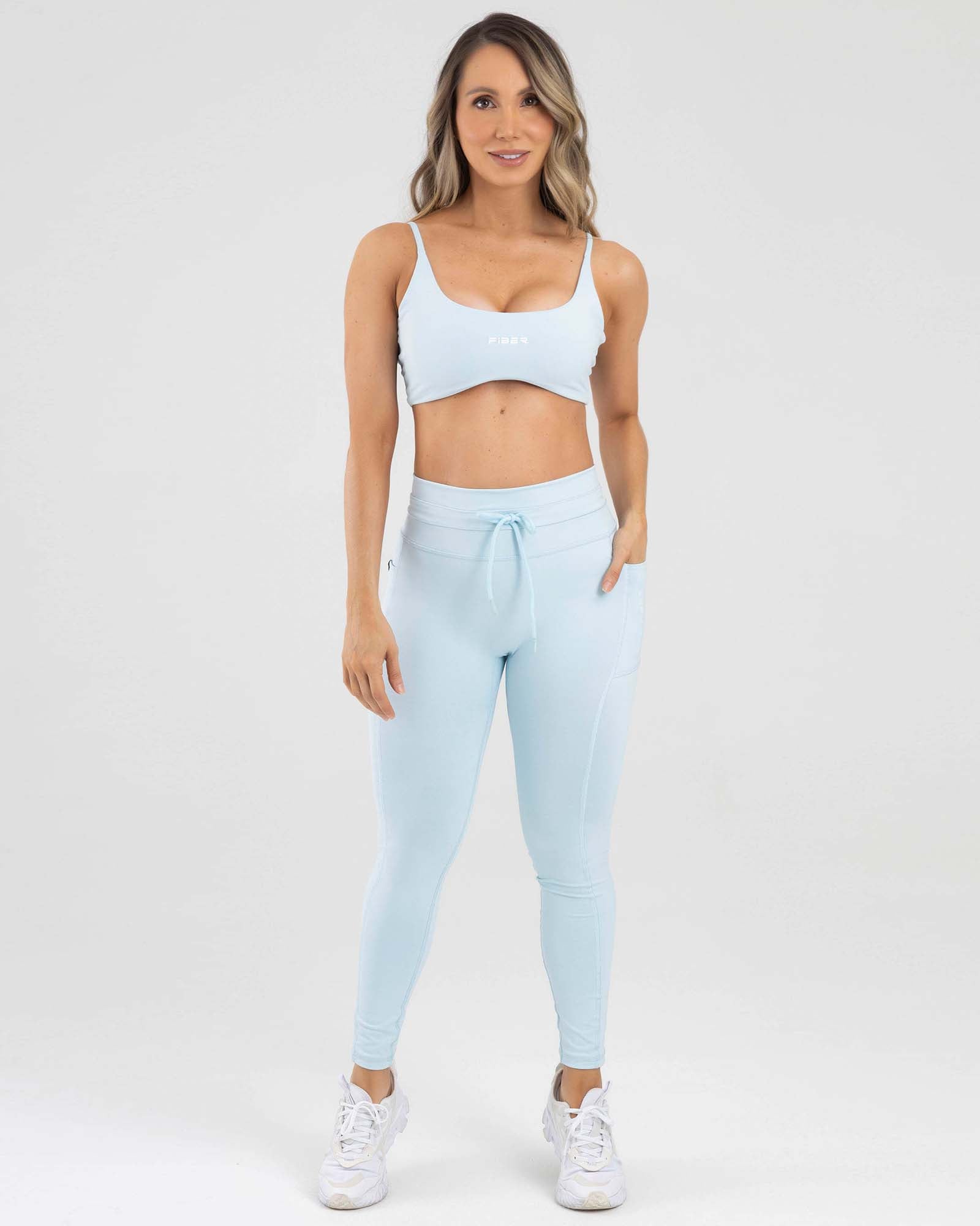 Leggings drawstring azul star active luxe FIBER