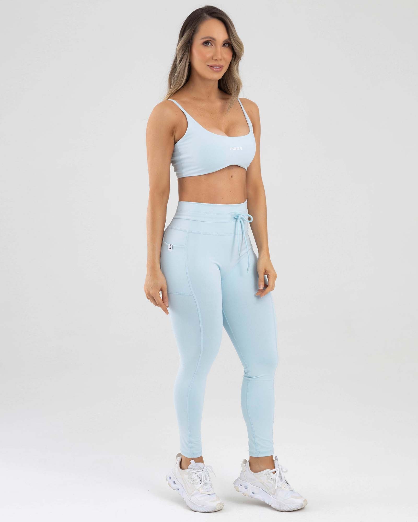 Leggings drawstring azul star active luxe FIBER