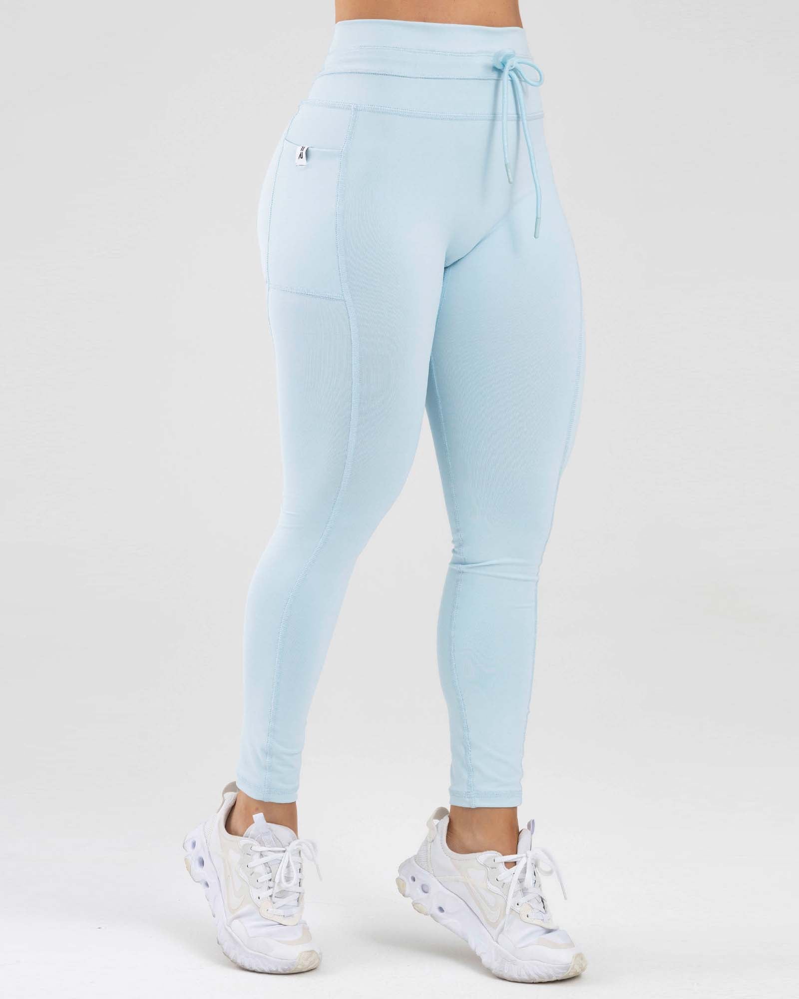 Leggings drawstring azul star active luxe FIBER