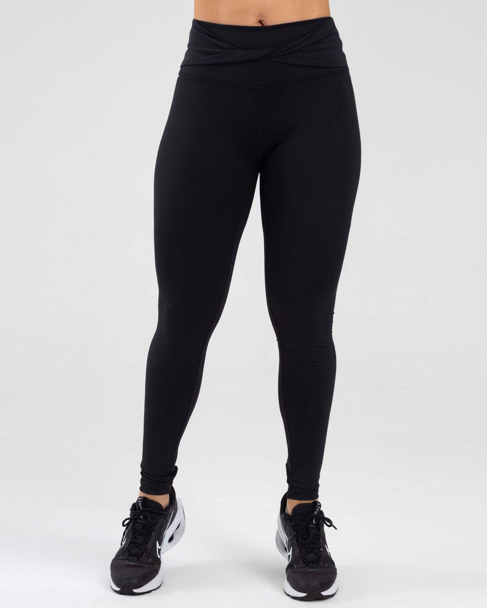 Leggings cross waist negro active luxe FIBER