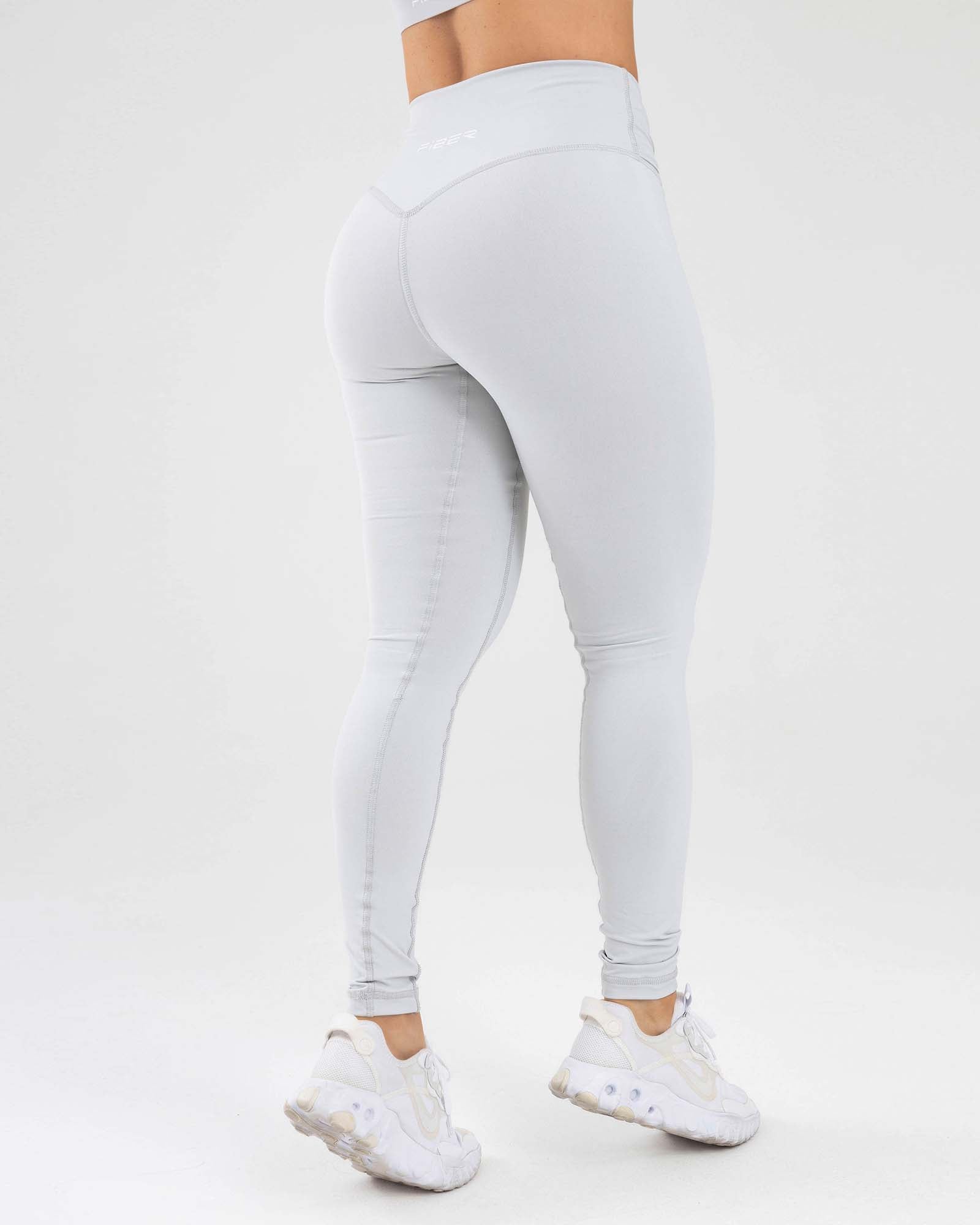 Leggings cross waist gris delicado active luxe FIBER