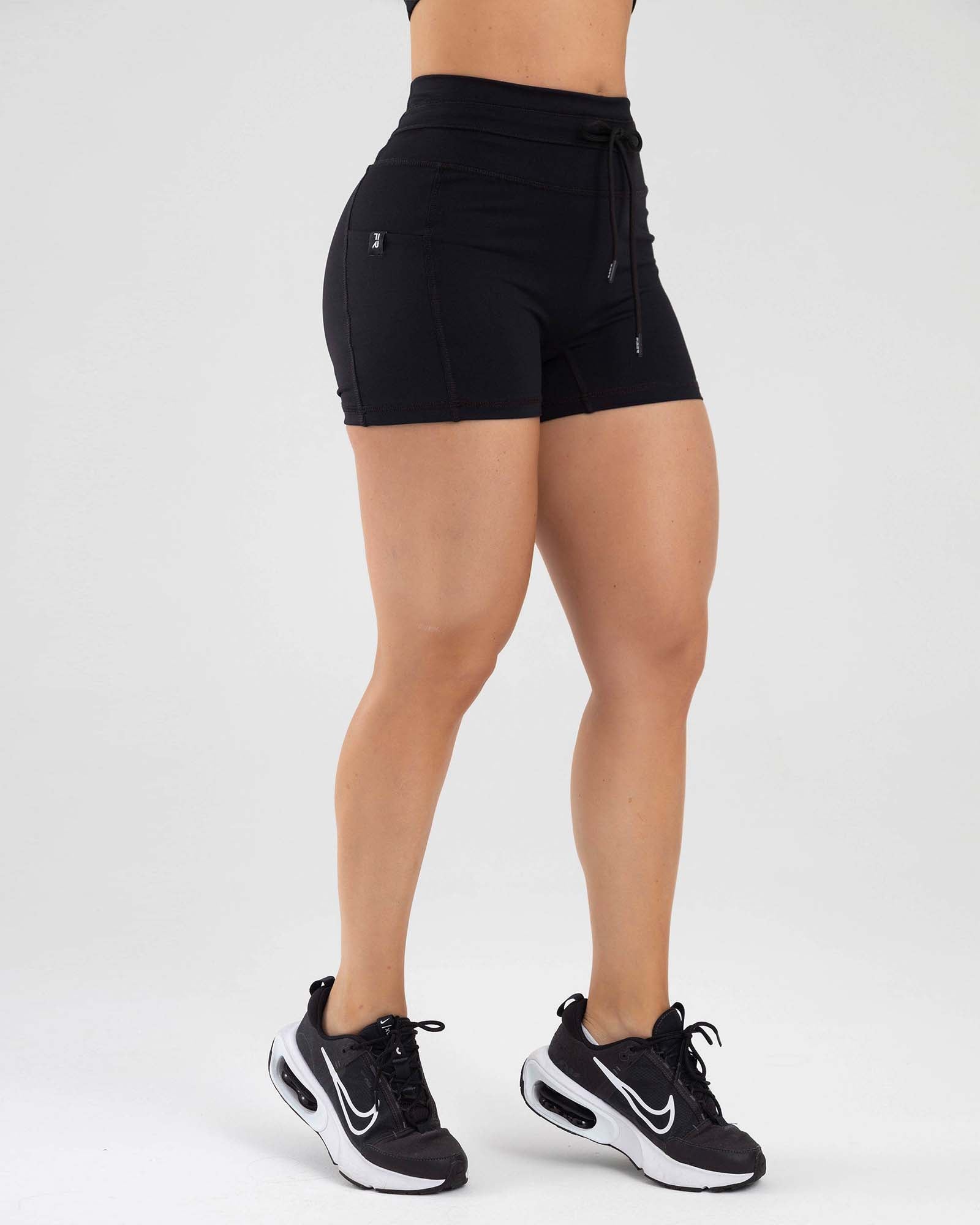 Short drawstring negro active luxe FIBER