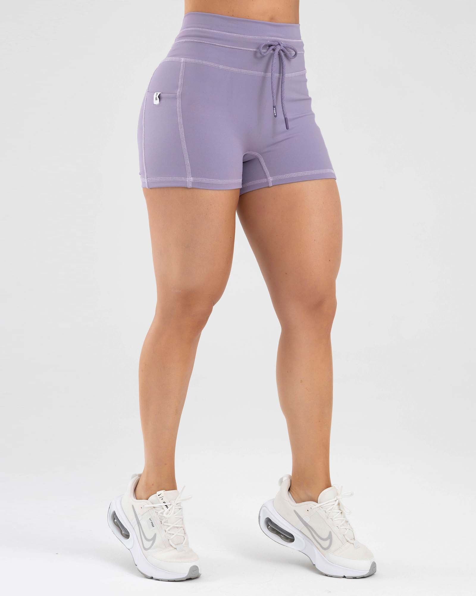 Short drawstring morado arandano active luxe FIBER