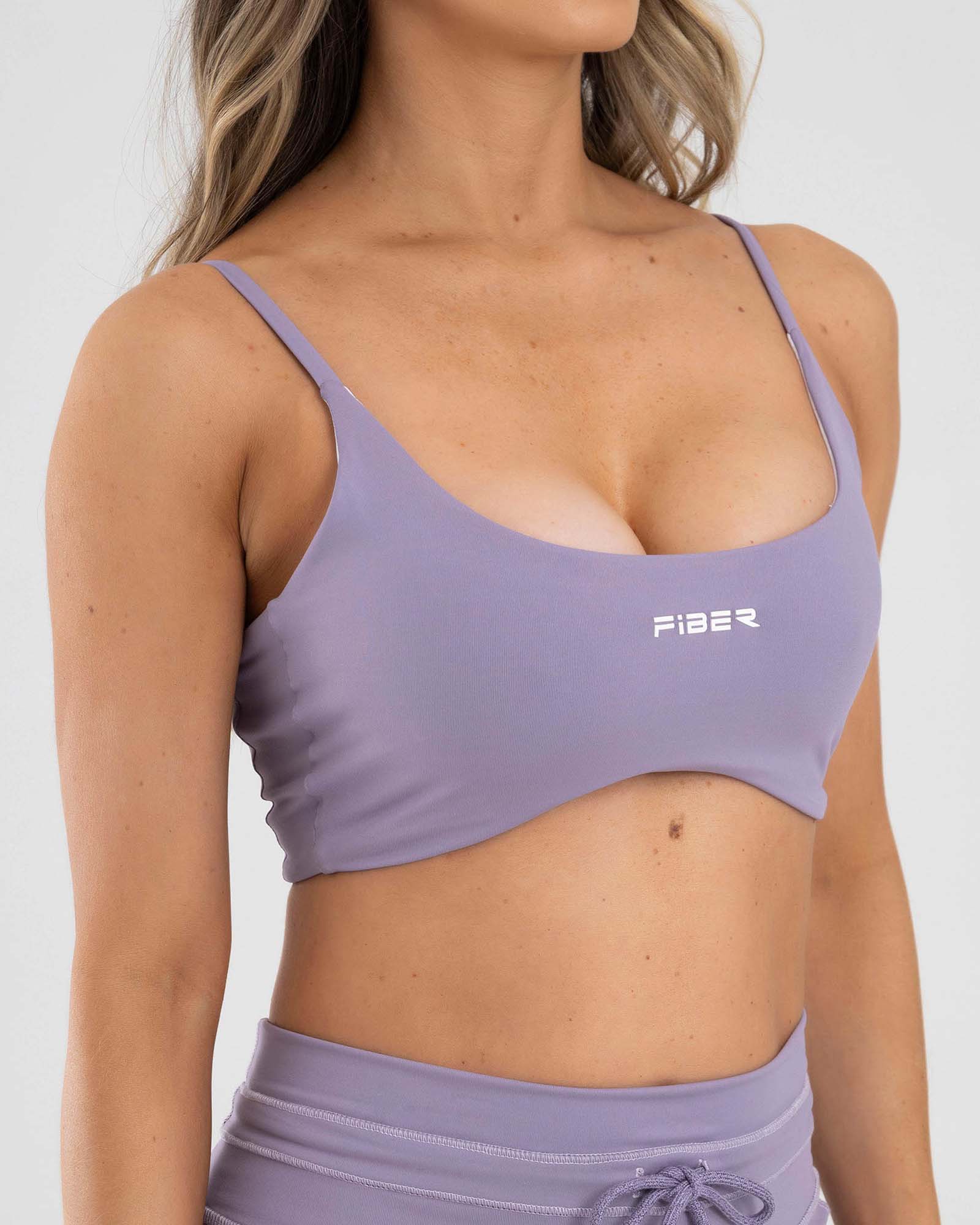 Top manga sisa basic morado arandano active luxe FIBER