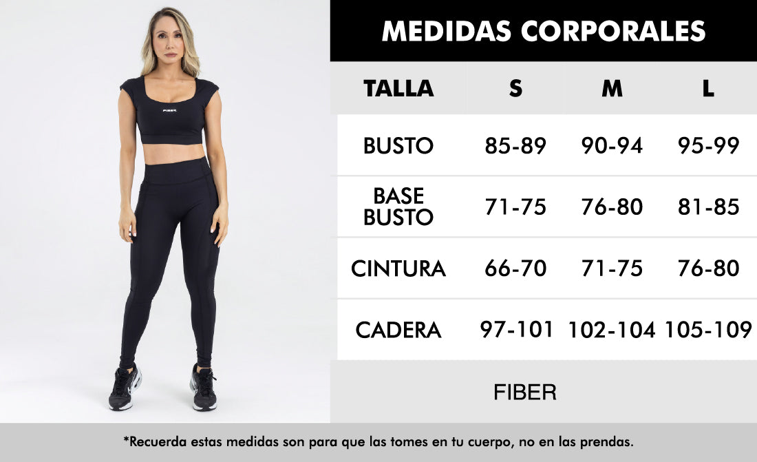 Leggings negro shapes pilates FIBER