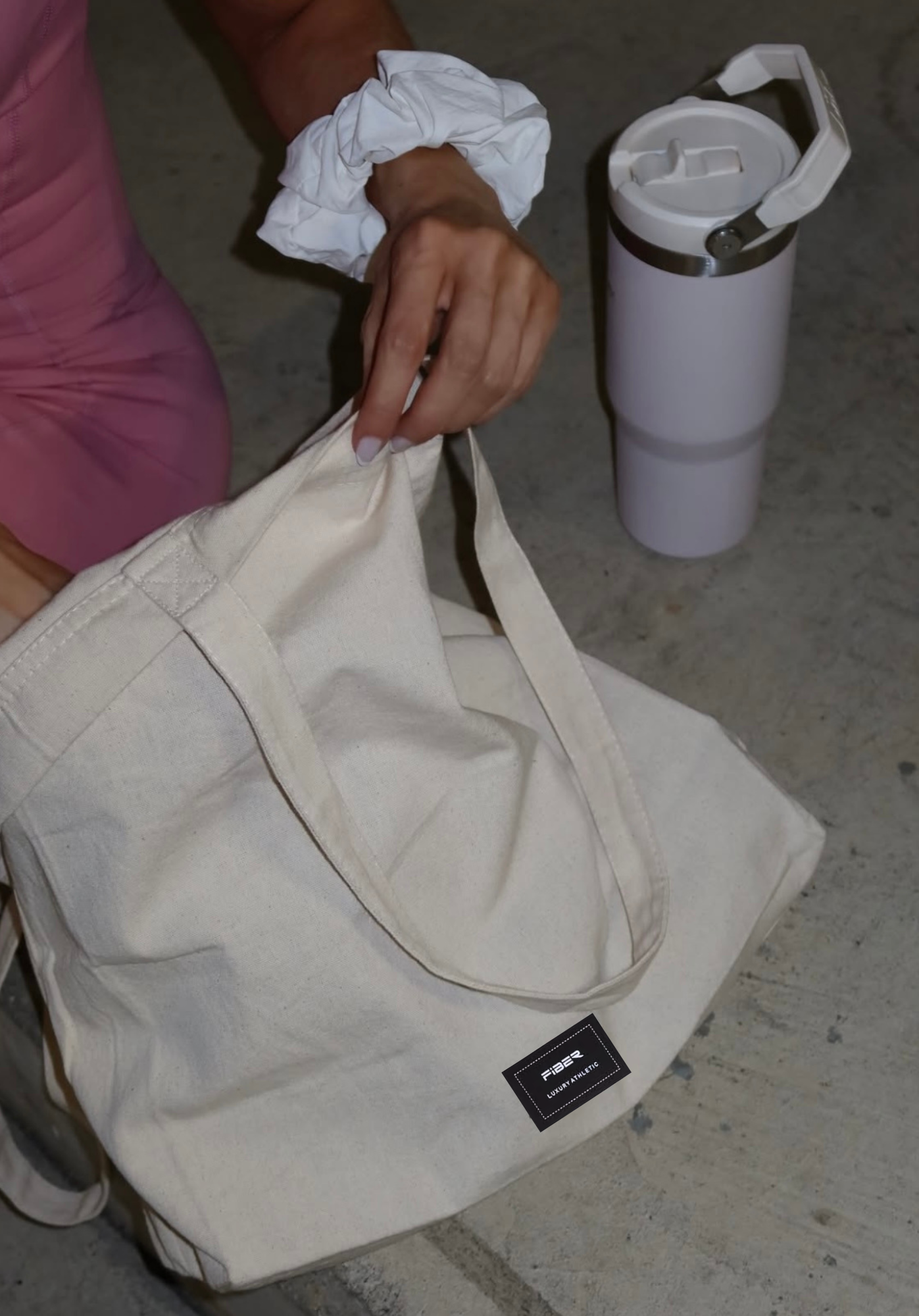 Bolso de mano match beige FIBER