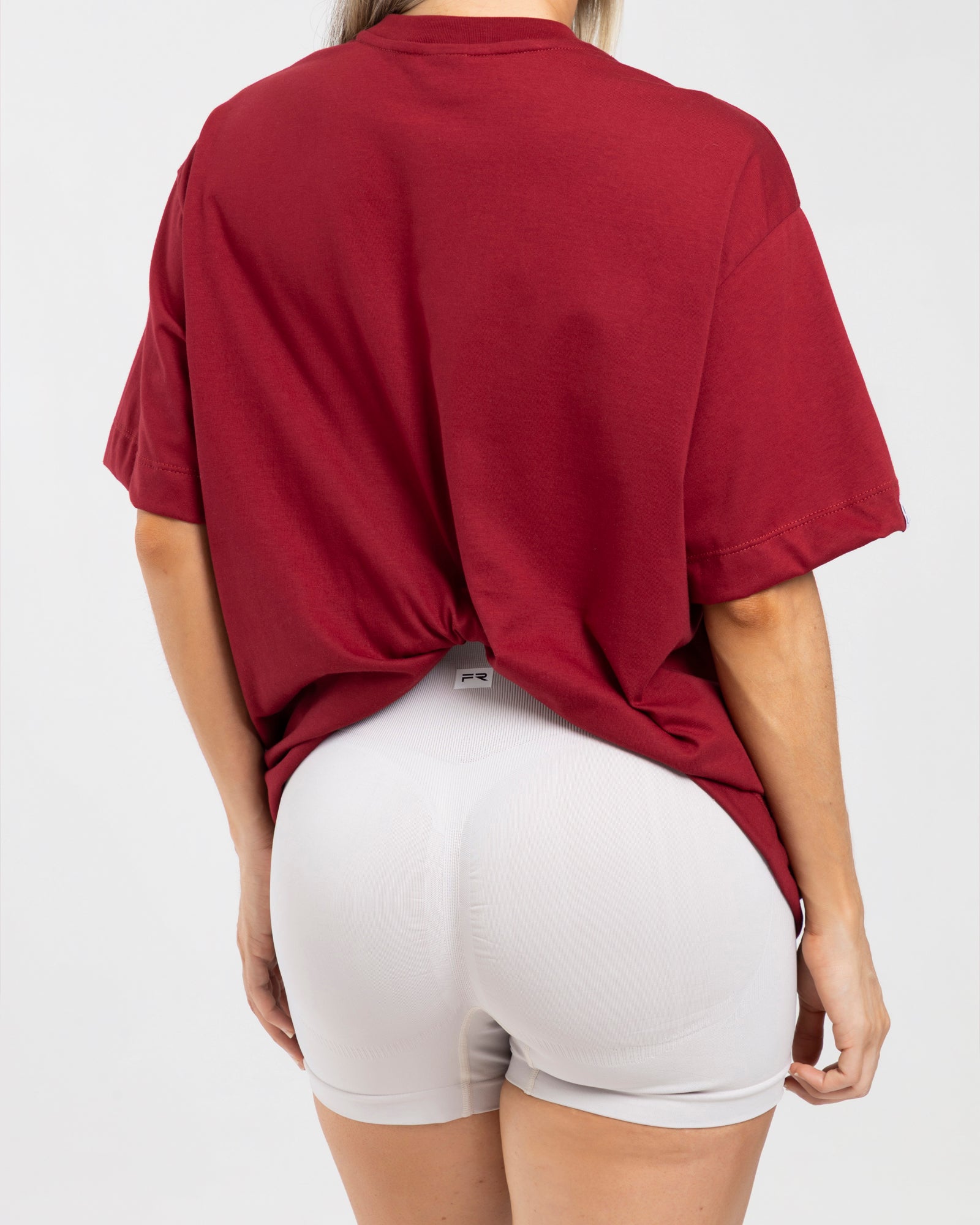 Camiseta oversize granate match FIBER