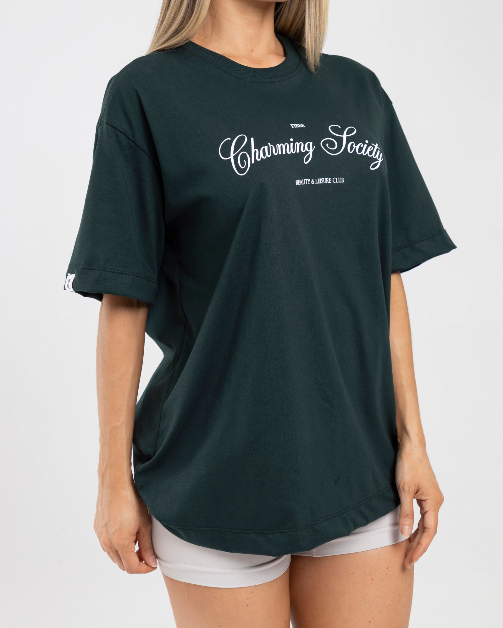 Camiseta oversize verde match FIBER