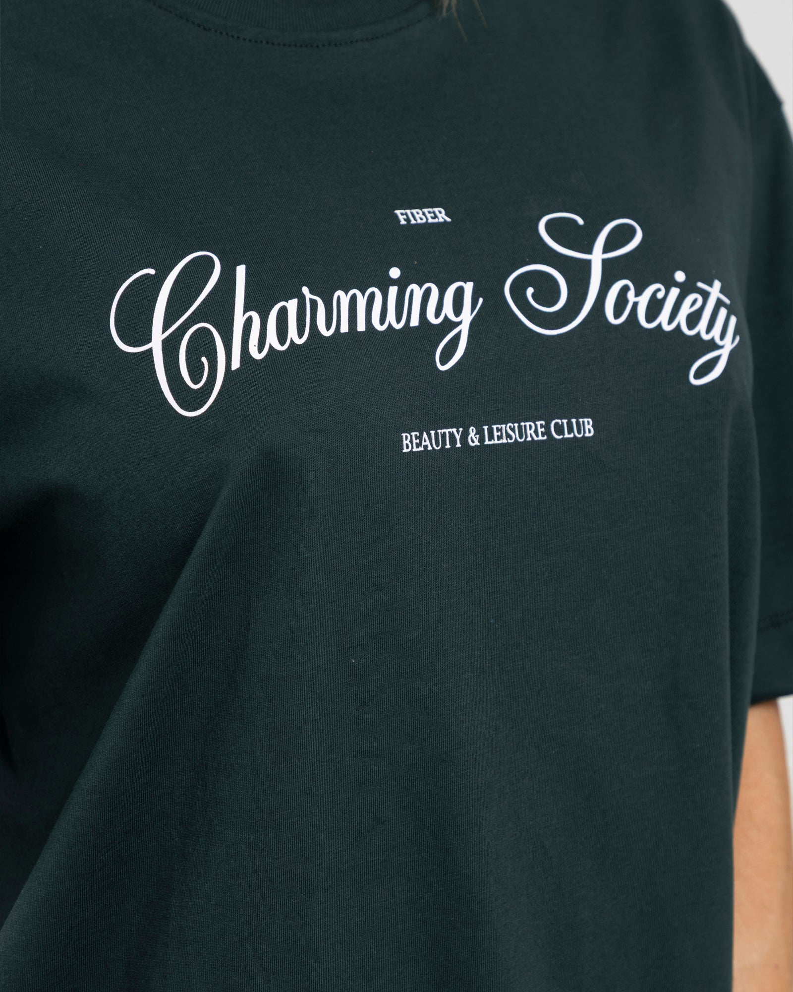 Camiseta oversize verde match FIBER