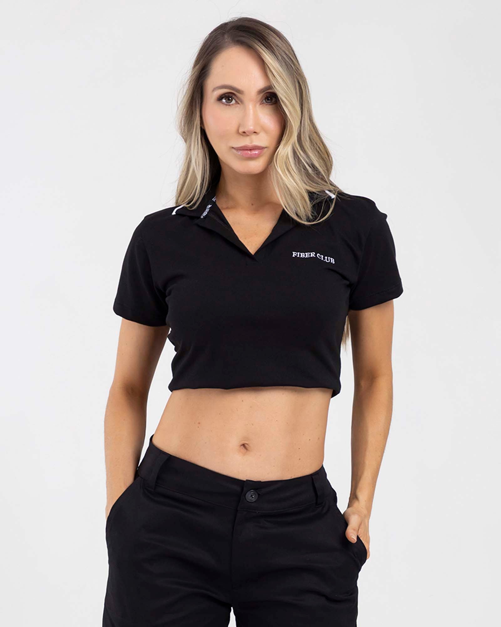 Blusa polo soft match negro FIBER
