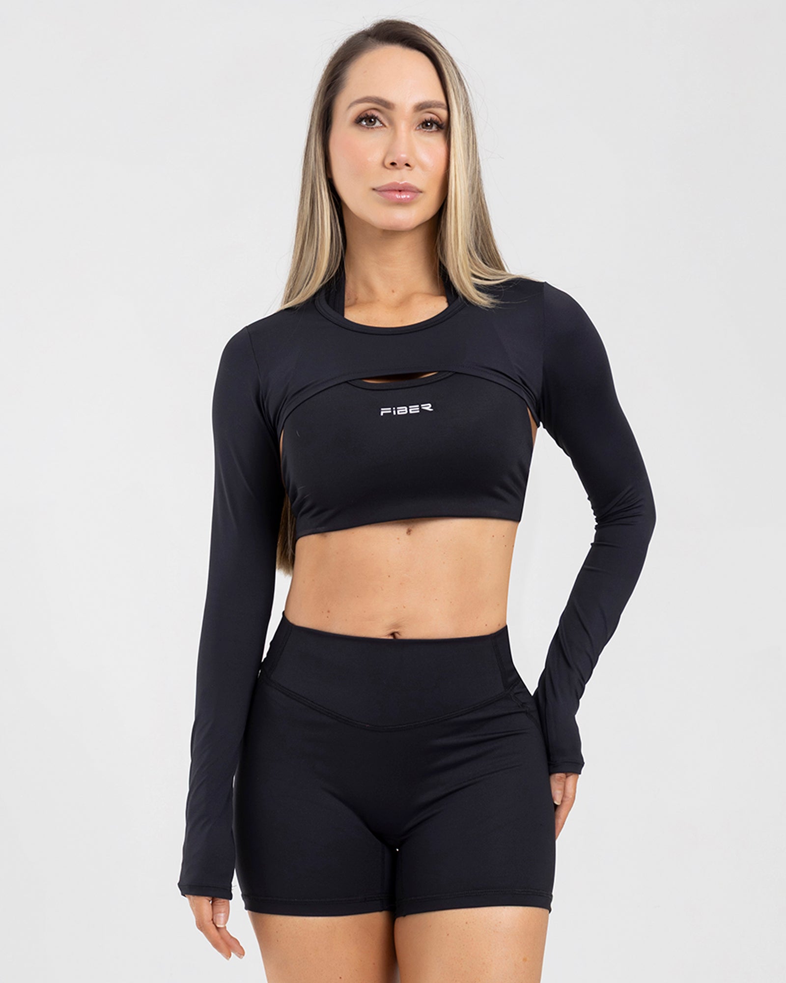 Top complemento match negro FIBER