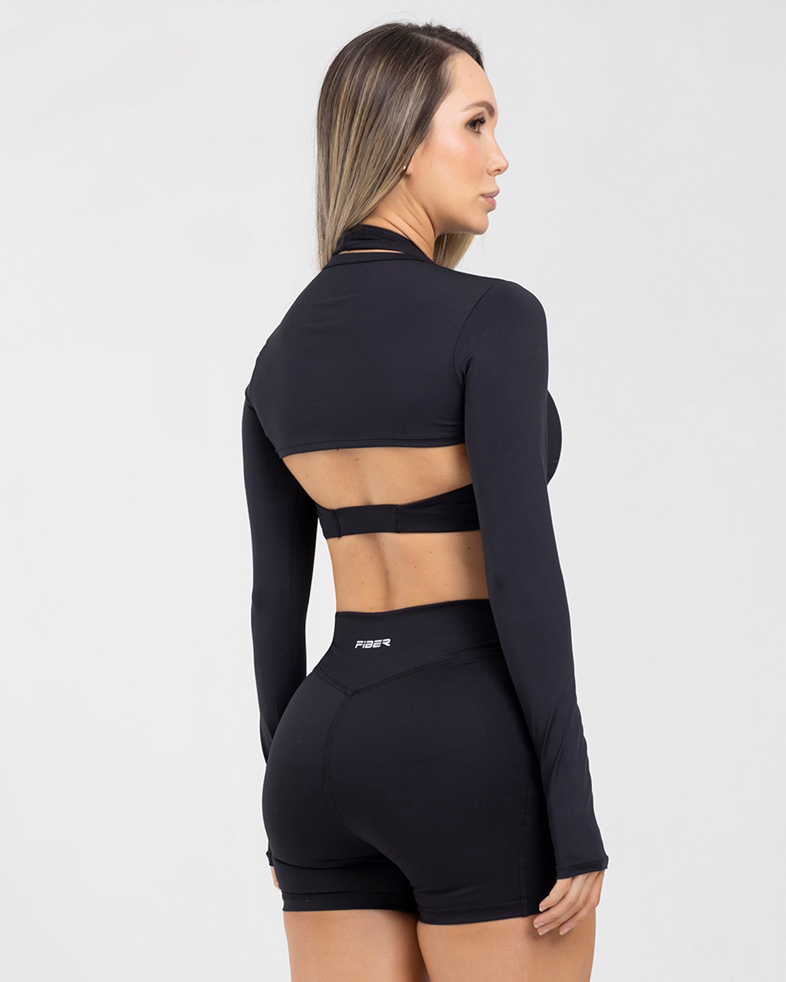 Top complemento match negro FIBER