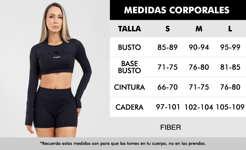 Top complemento match negro FIBER