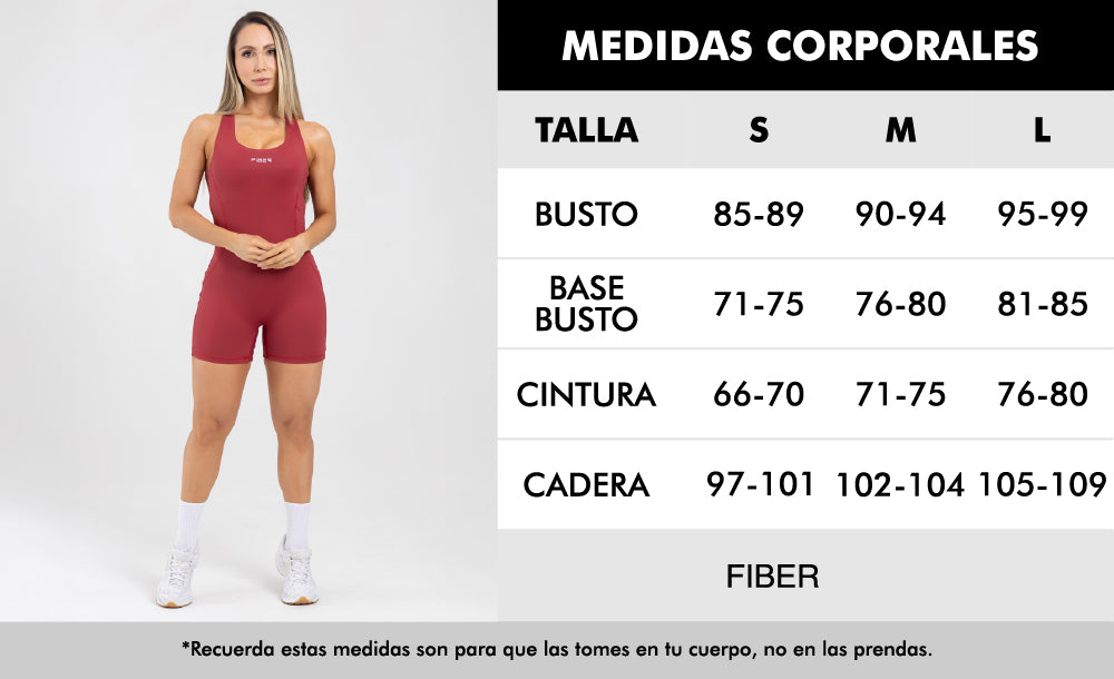 Enterizo corto match negro FIBER