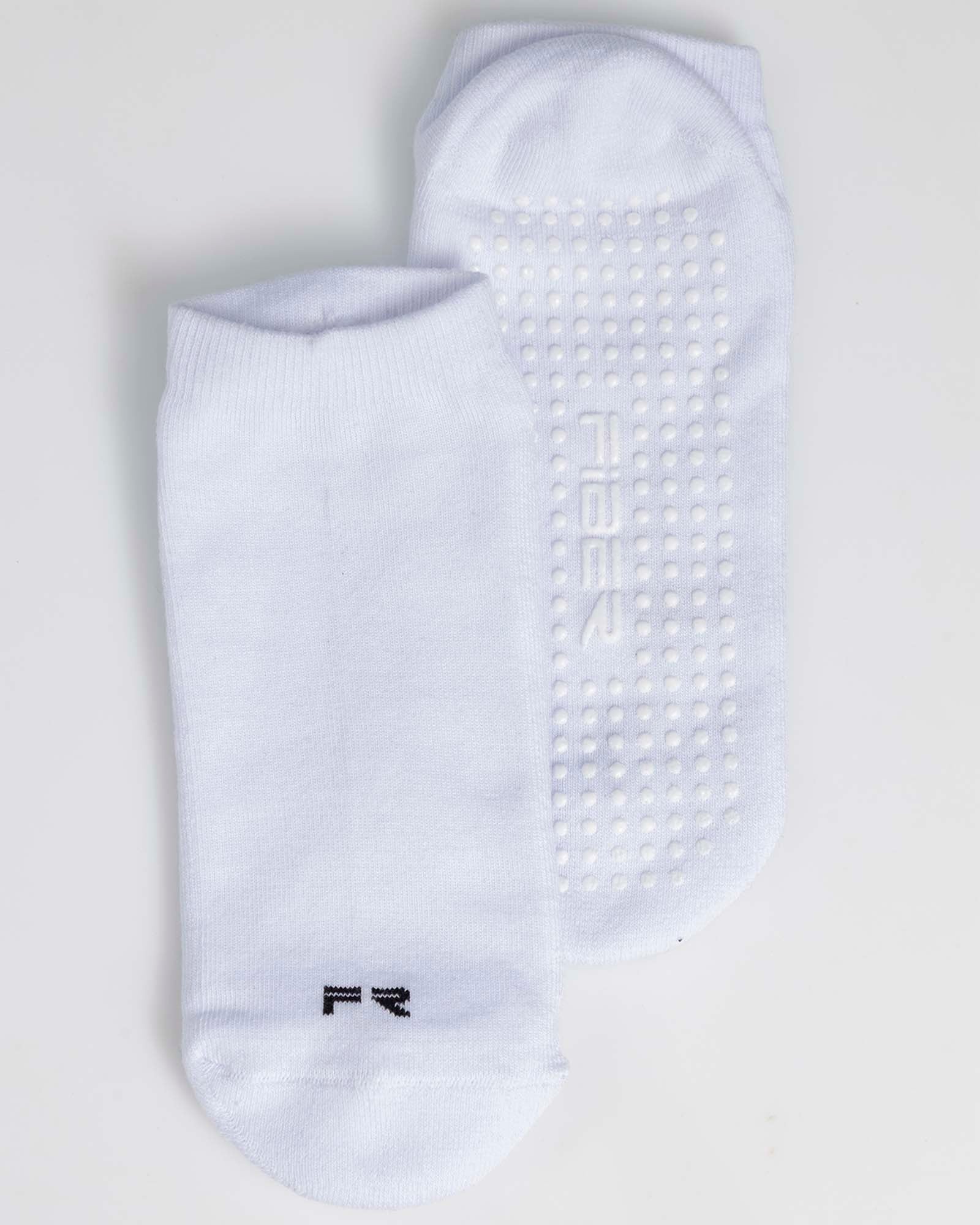 Medias tobilleras antideslizantes match blanco FIBER