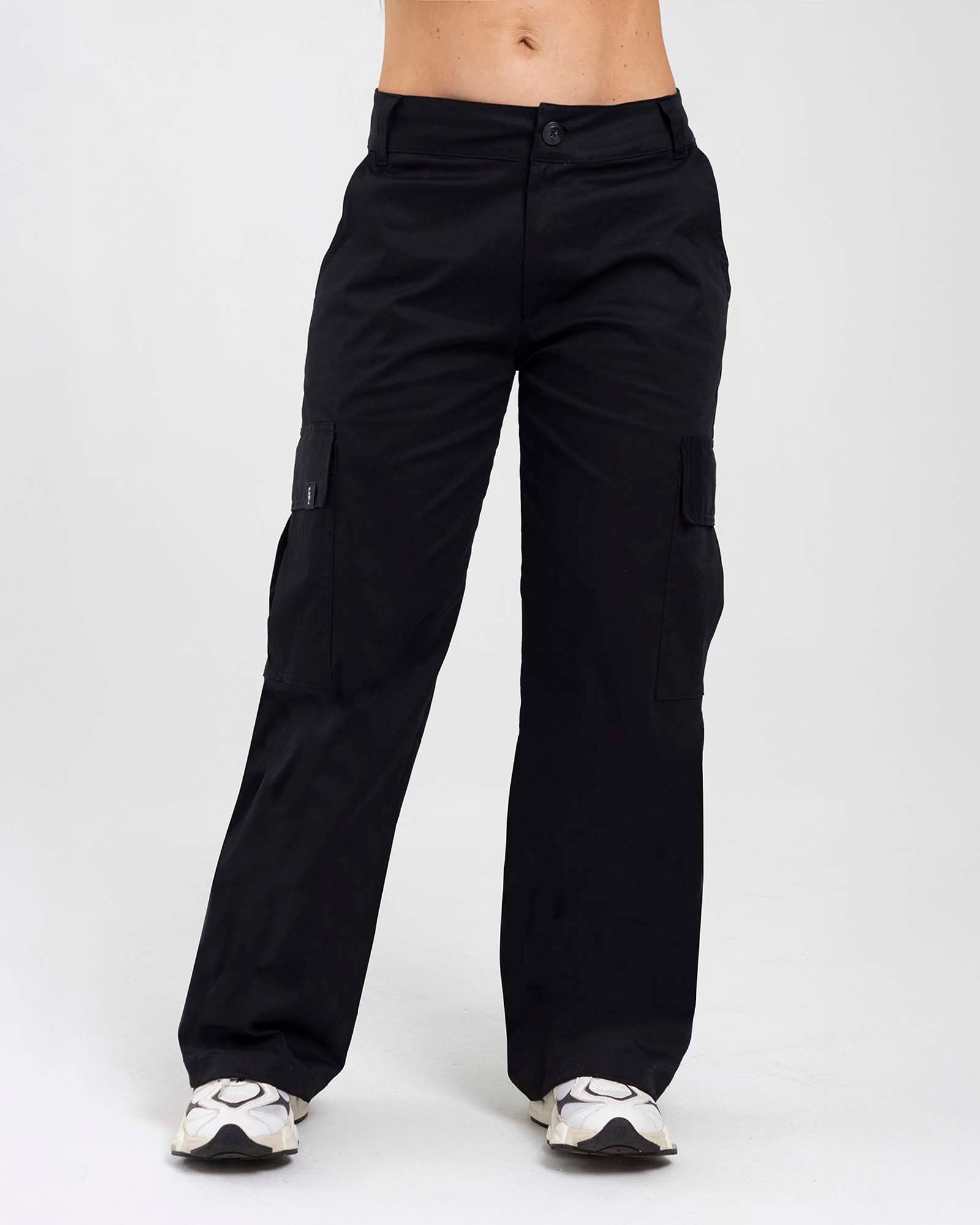 Pantalón cargo match negro FIBER