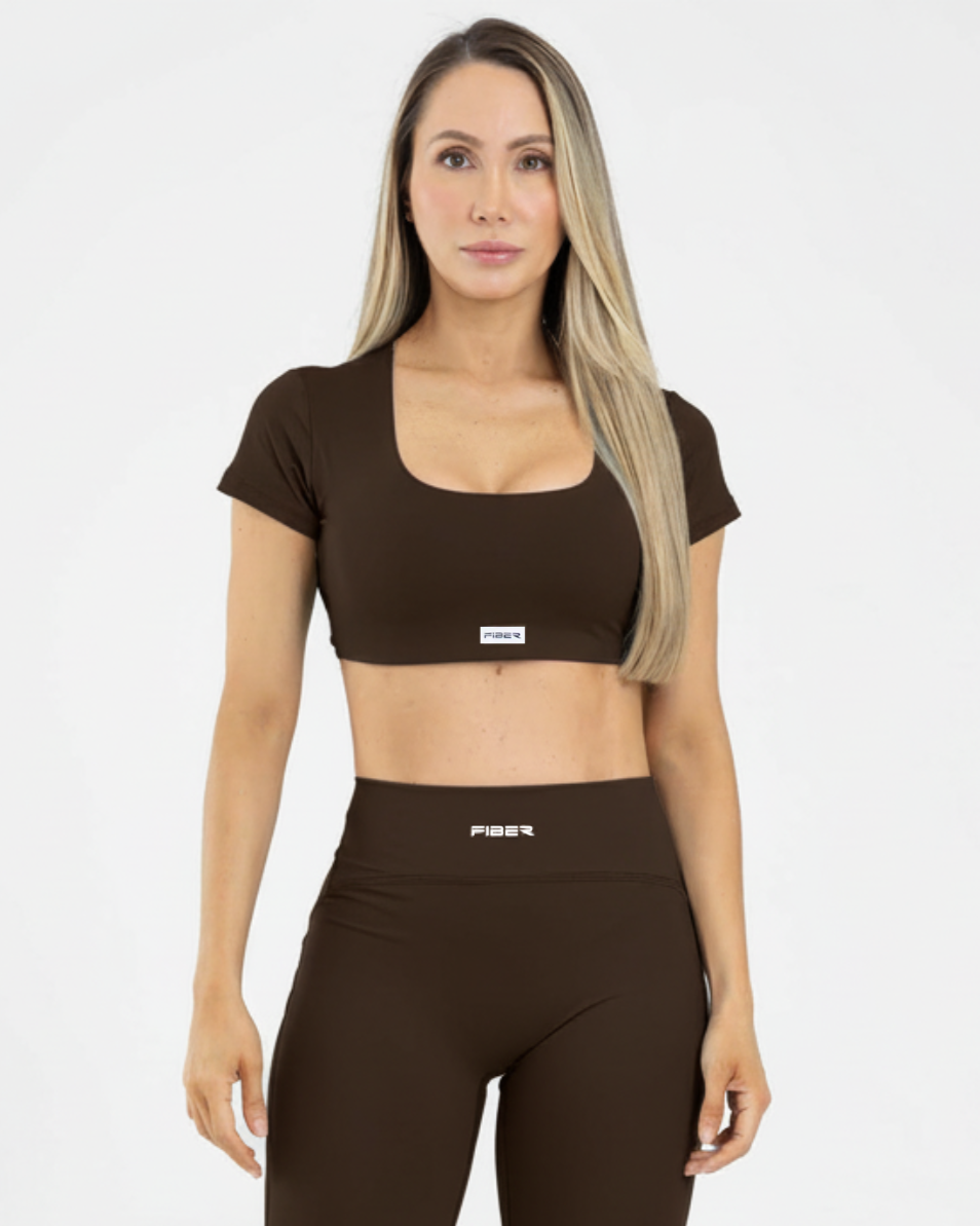 Top manga corta edge cafe soilmatch FIBER