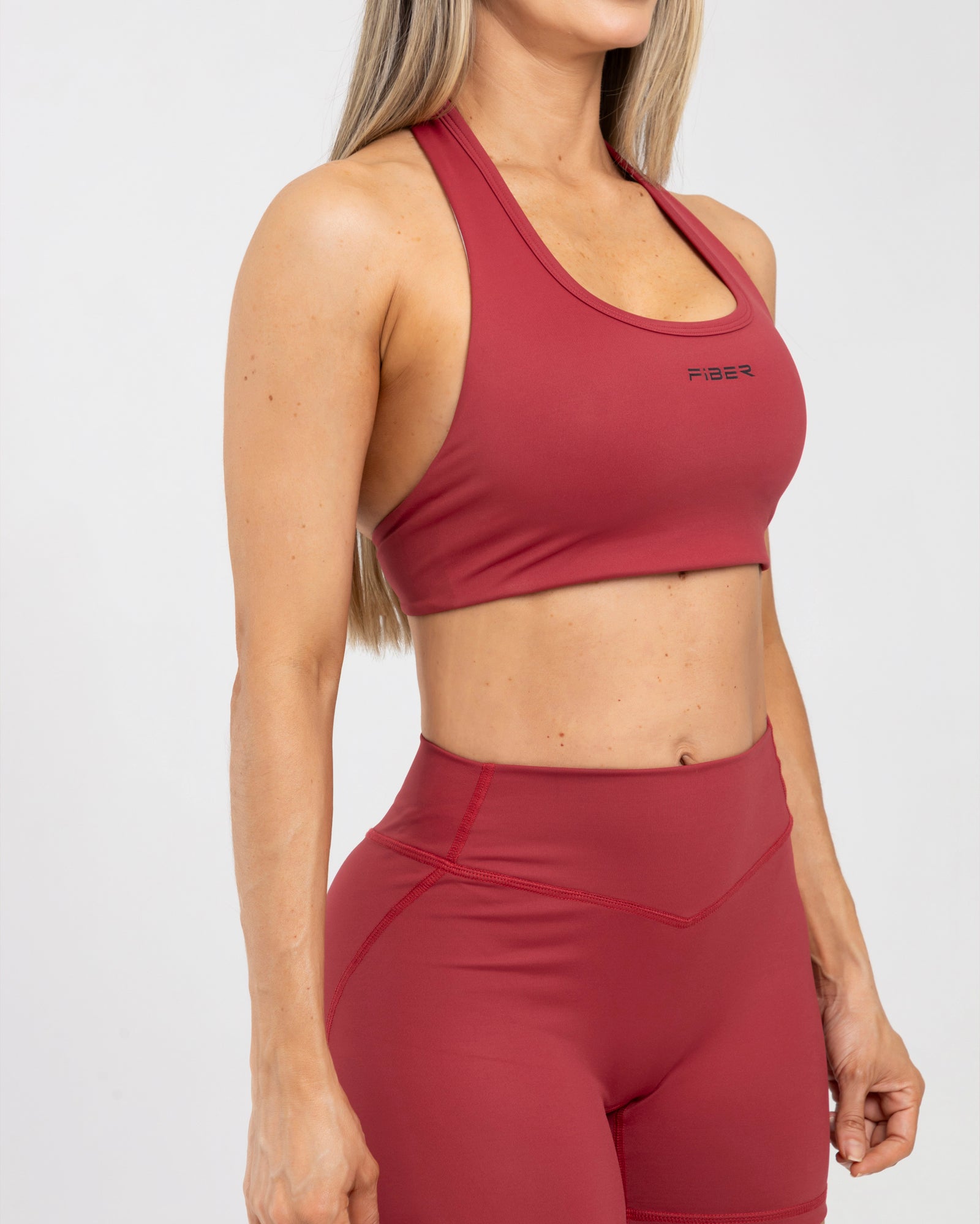 Top halter flow rojo match FIBER