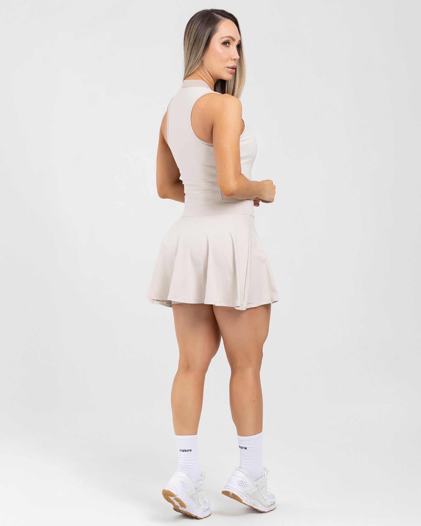 Enterizo falda match beige FIBER