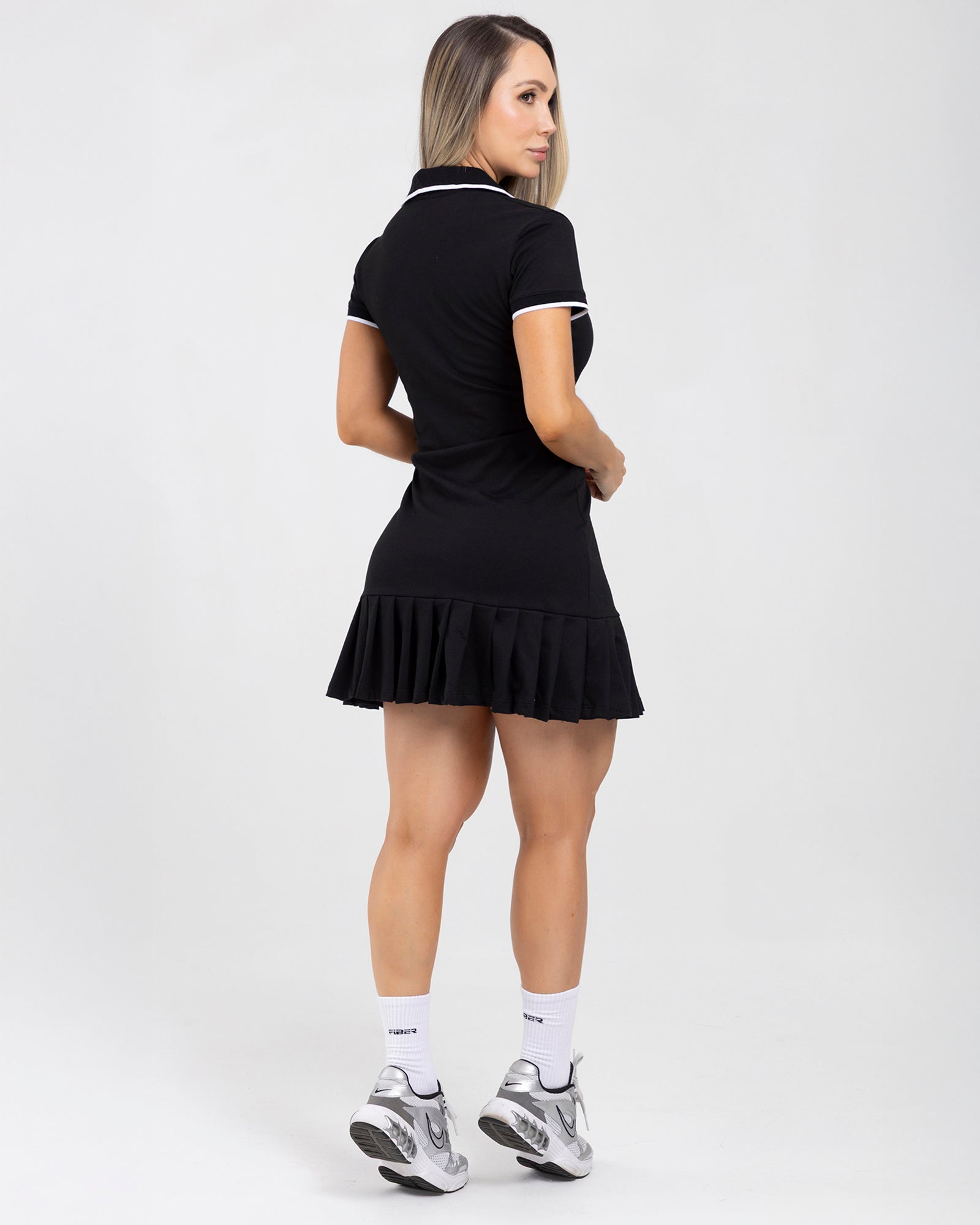 Vestido polostyle match negro FIBER