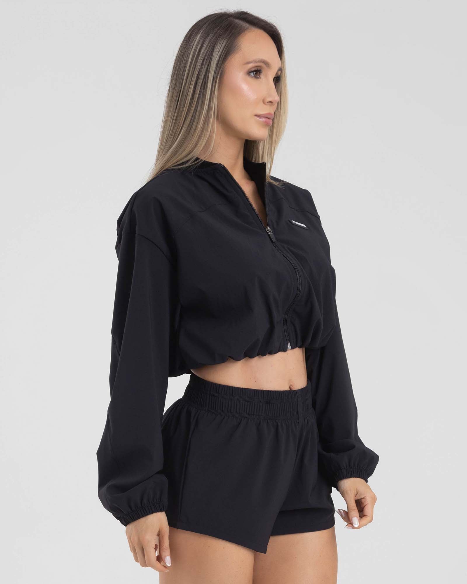 Chaqueta running lifestyle negro muse FIBER