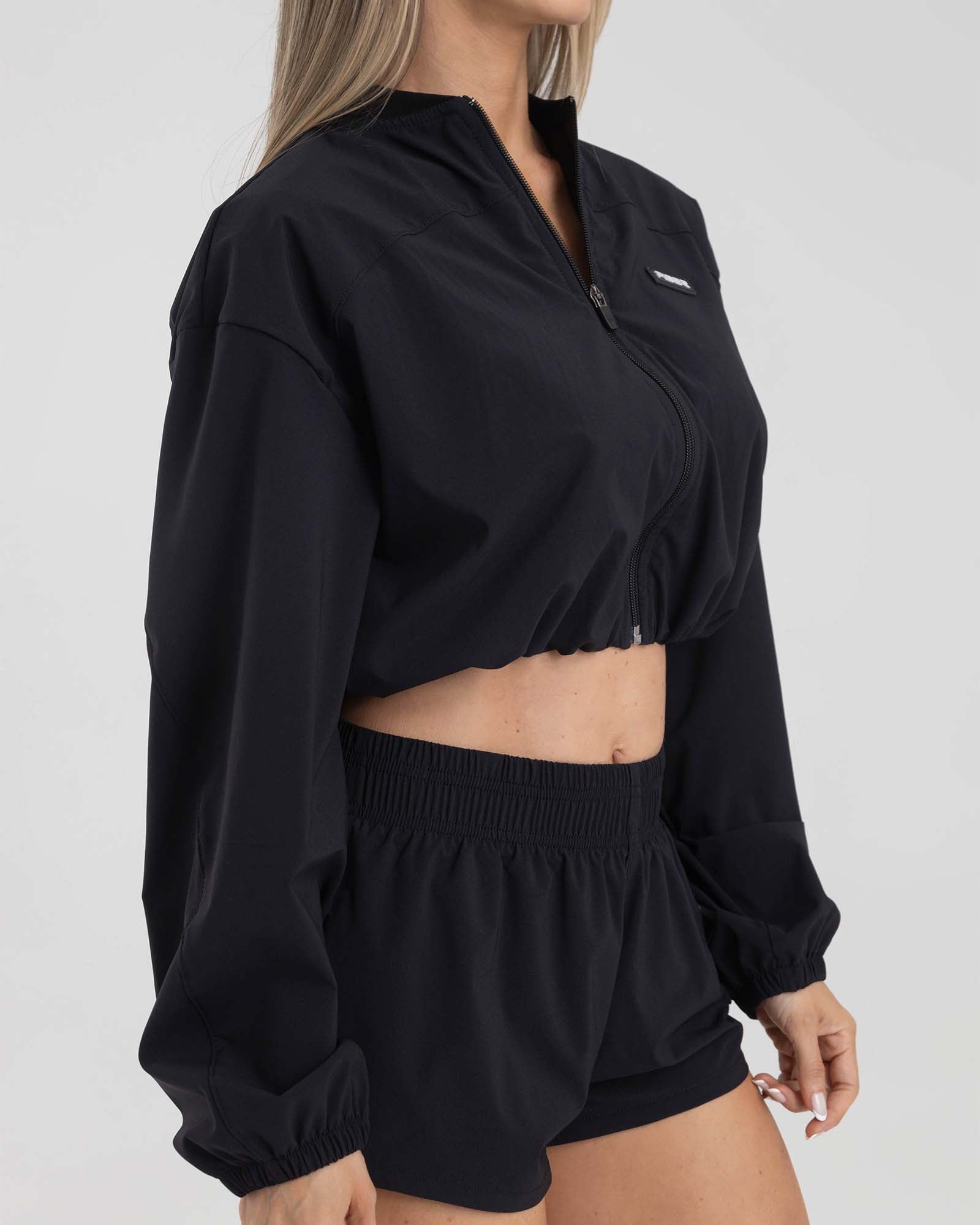 Chaqueta running lifestyle negro muse FIBER