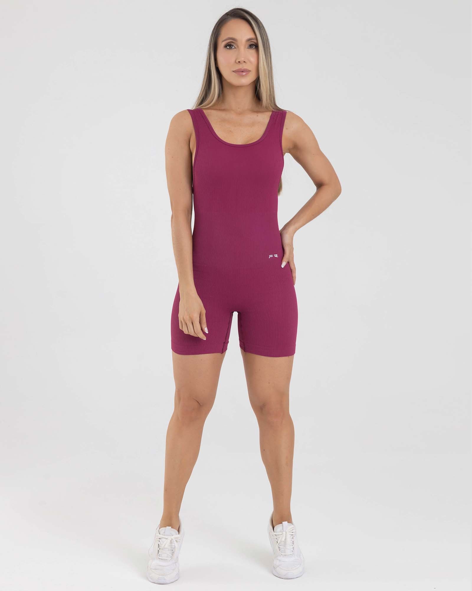 Enterizo square corto push up fucsia muse FIBER