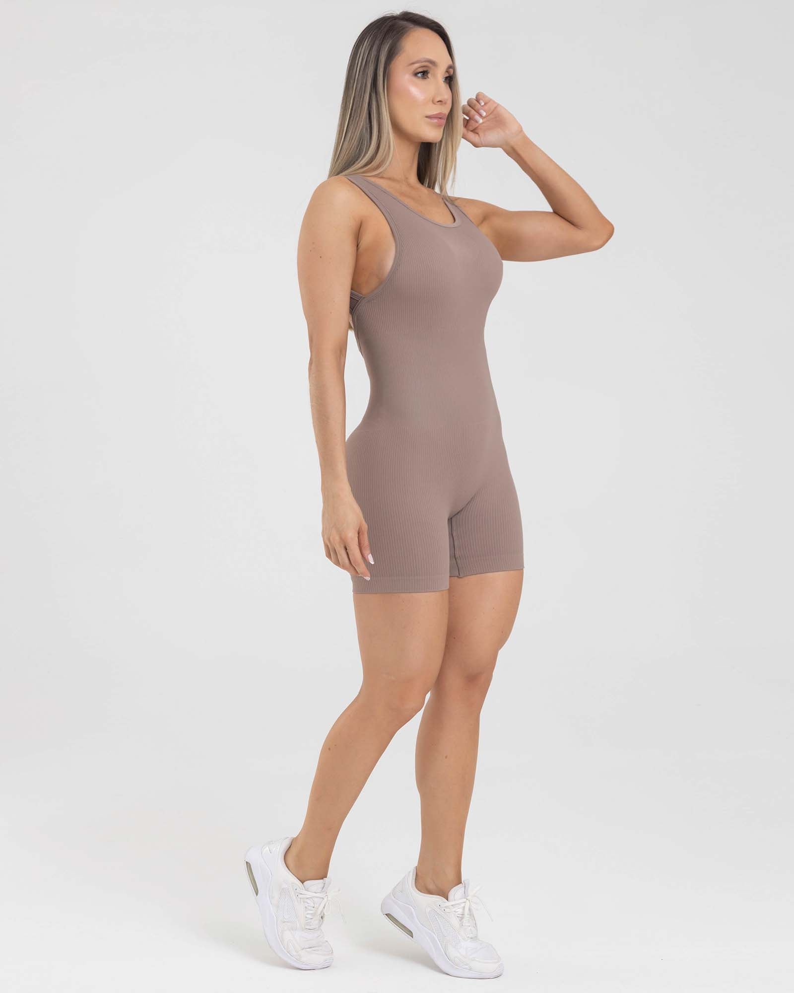 Enterizo square corto cocoa muse FIBER