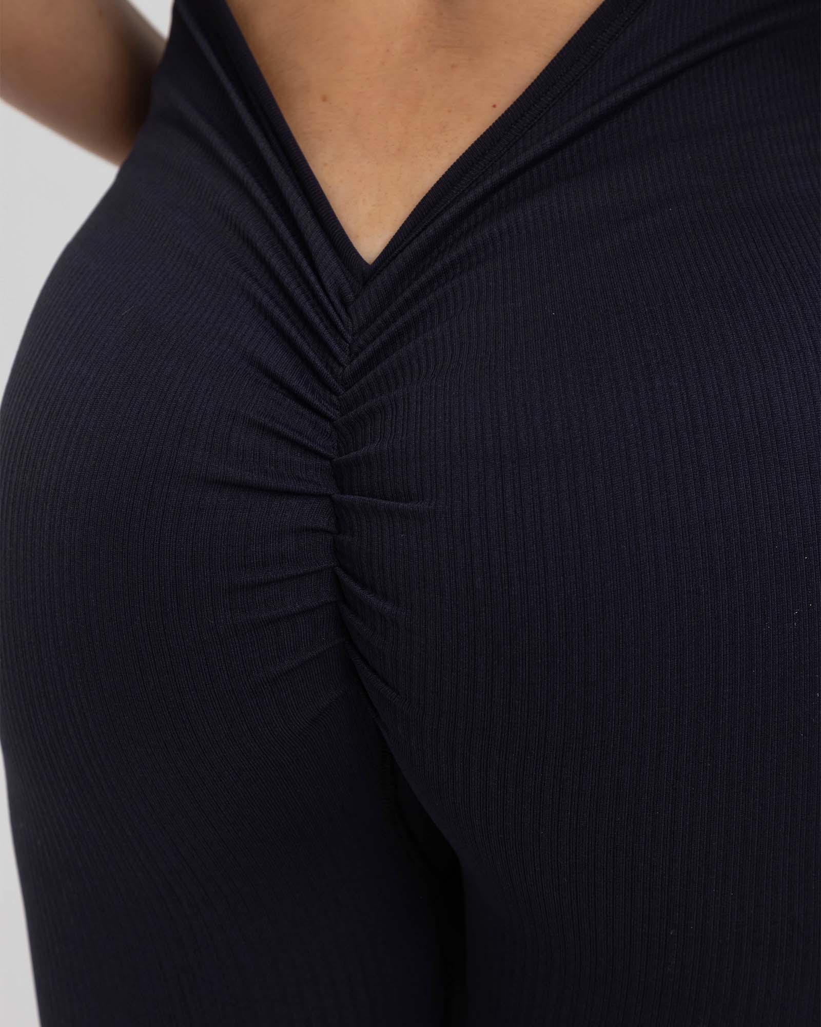 Enterizo largo manga corta push up negro muse FIBER