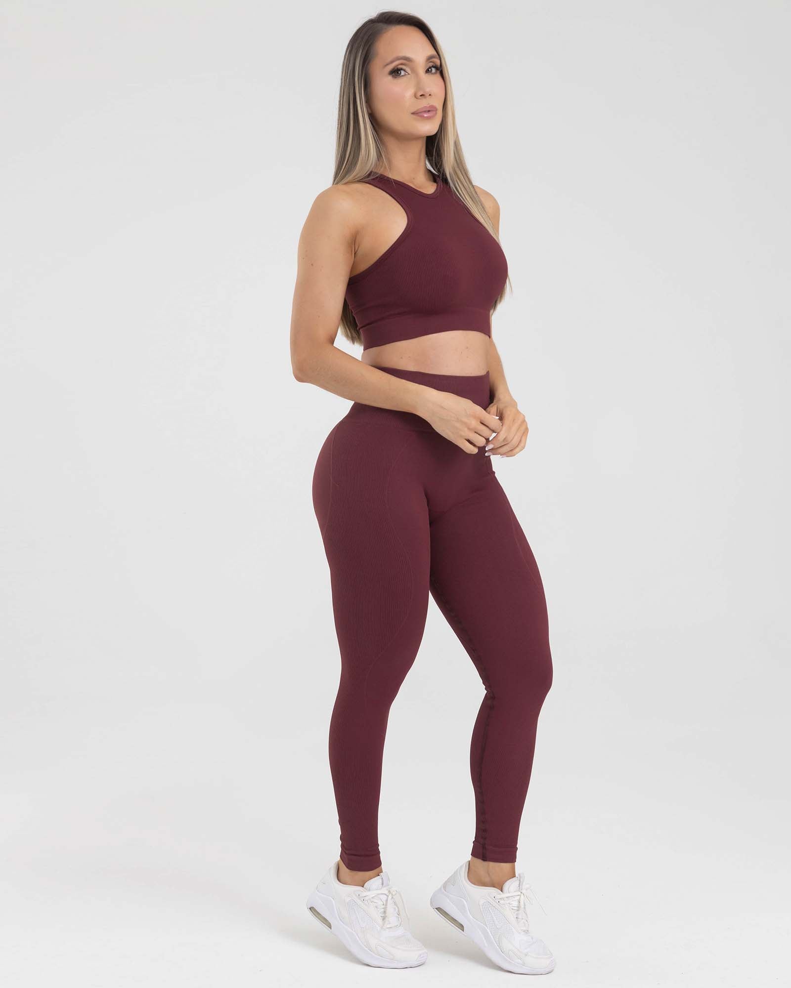 Leggings seamless push up vinotinto muse FIBER