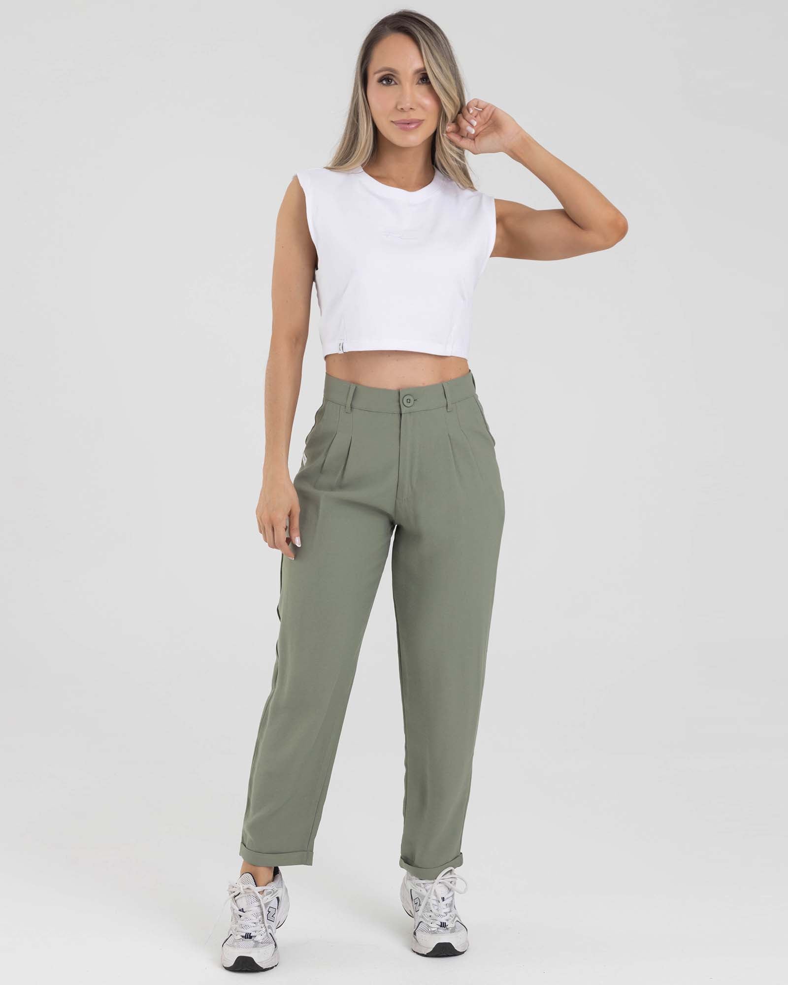 Pantalón casualwear verde oscuro muse FIBER