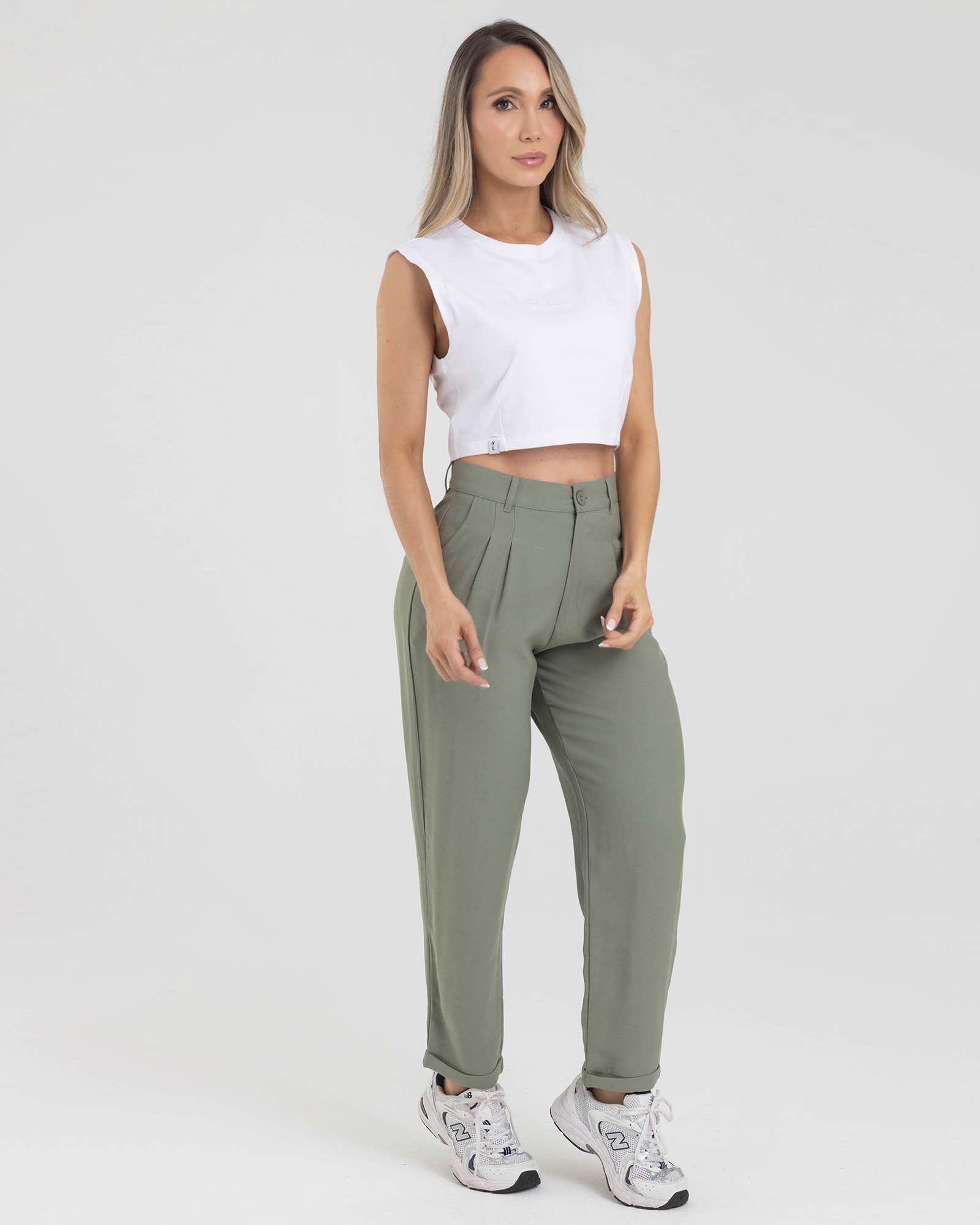 Pantalón casualwear verde oscuro muse FIBER