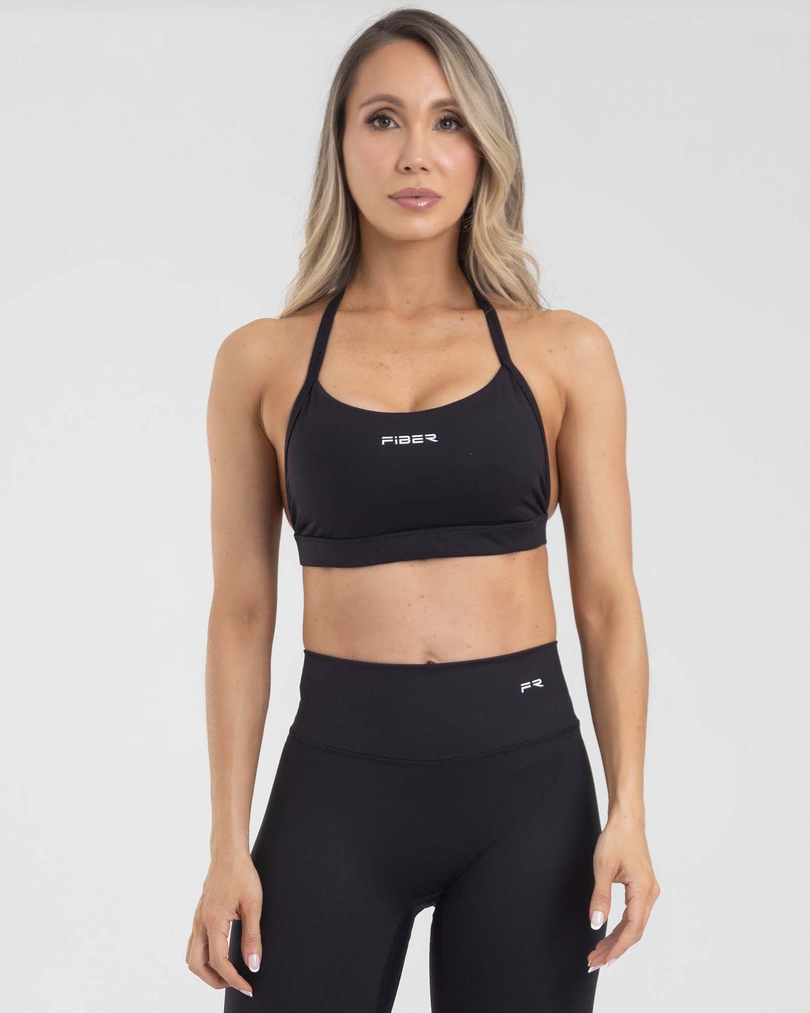 Top halter negro muse FIBER