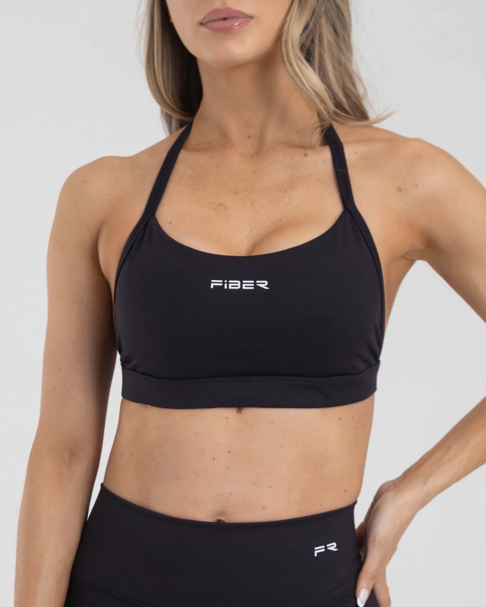 Top halter negro muse FIBER